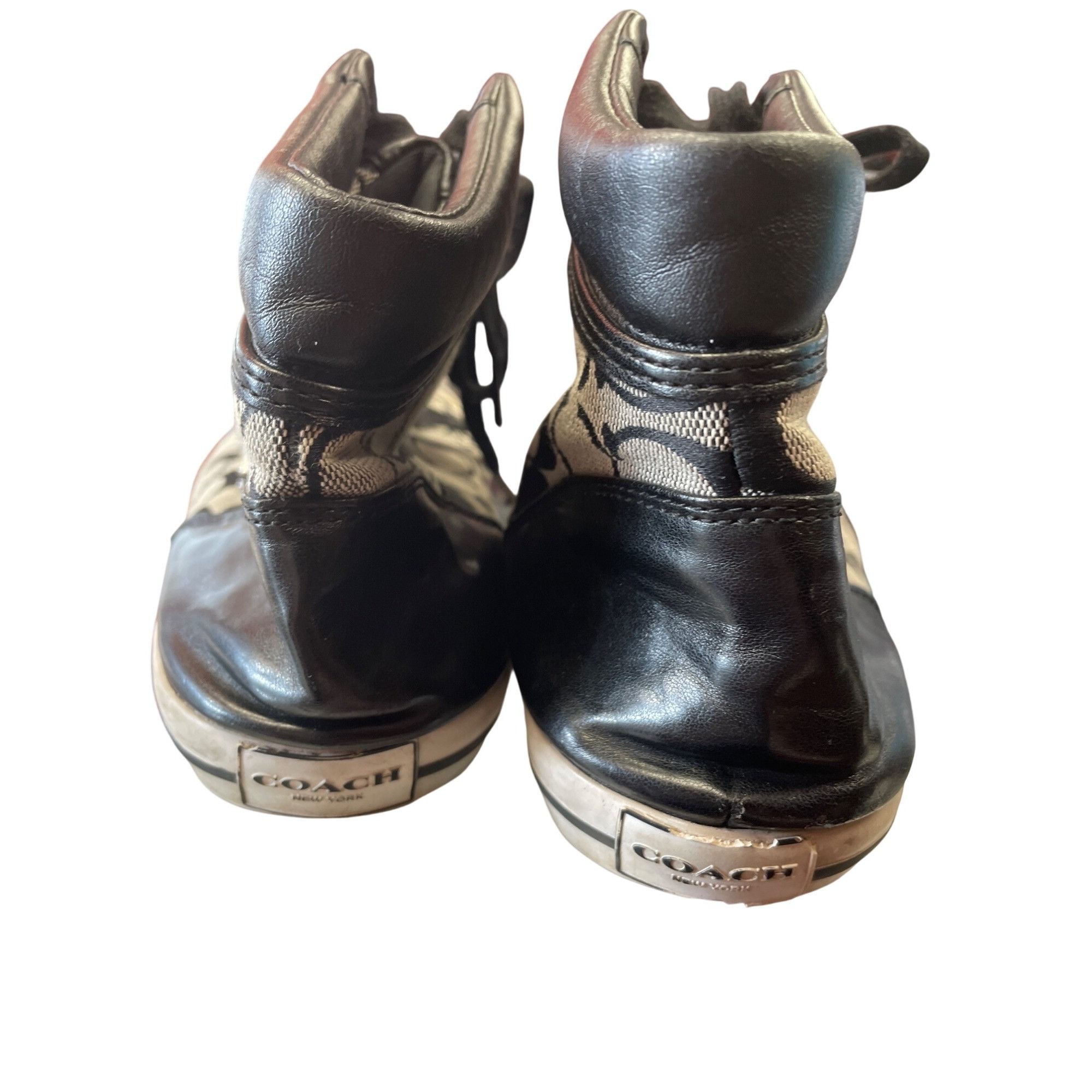Coach Coach Freesia Woman's Black Grey Signature HighTop Sneakers Size US 8.5 / IT 38.5 - 15 Thumbnail