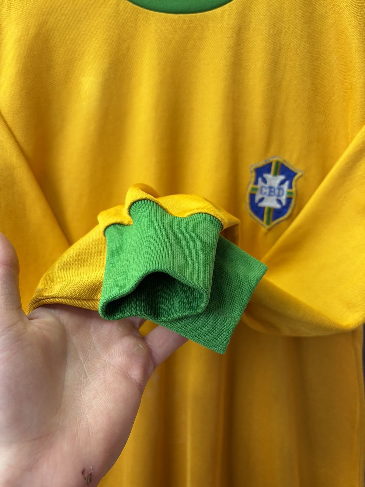 Erima Vintage Erima Brazil Long Sleeve Jersey 1980s Football Shirt Size US M / EU 48-50 / 2 - 5 Thumbnail