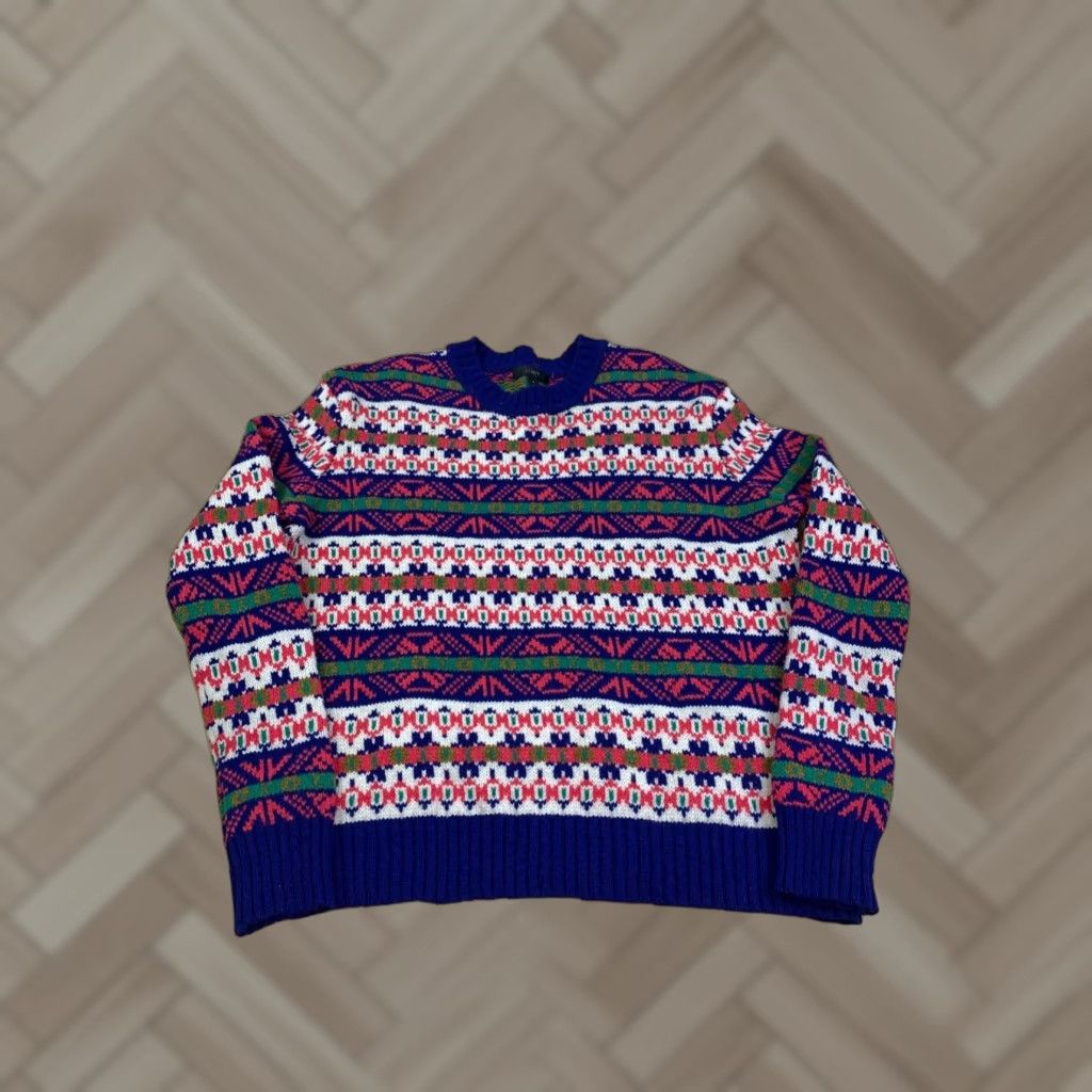 J.Crew J.CREW Sweater Womens S Long Sleeve Pullover Wool Multicolor Fair Isle Classic Preppy Casual Long Sleeve Size S / US 4 / IT 40 - 1 Thumbnail
