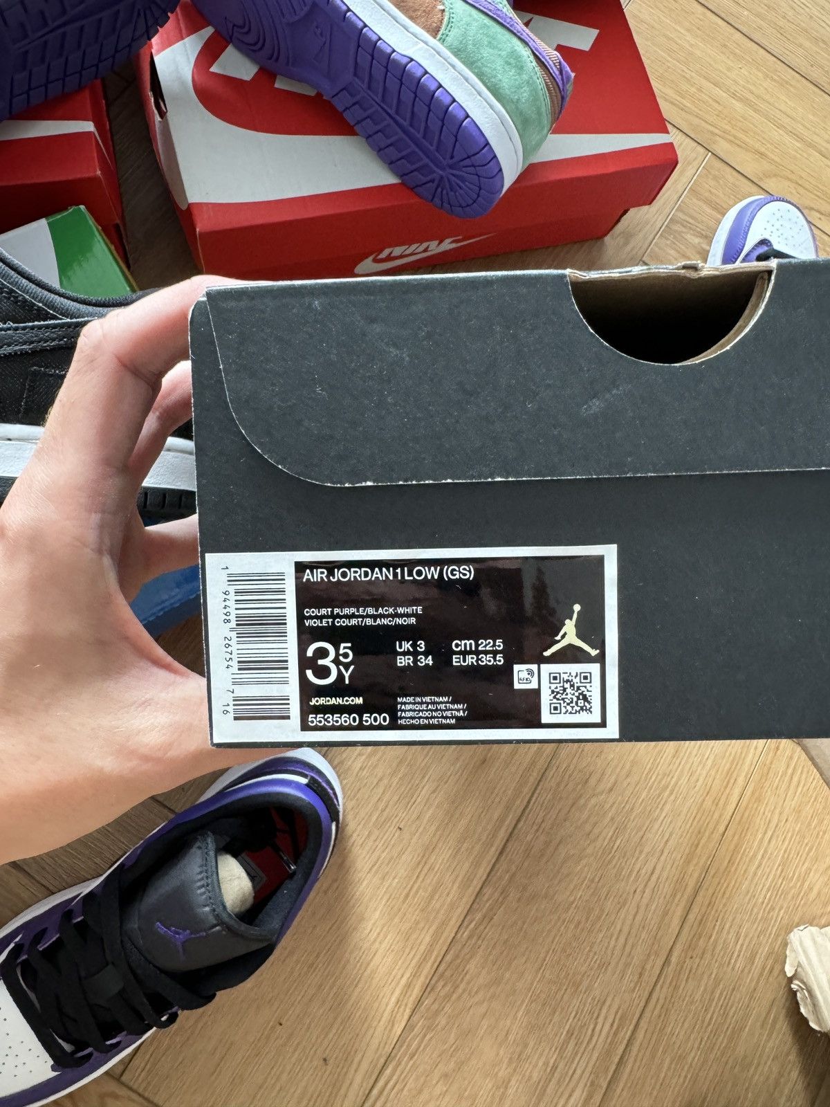 Jordan Brand Jordan 1 Low 'Court Purple' Size US 5.5 / IT 35.5 - 10 Thumbnail