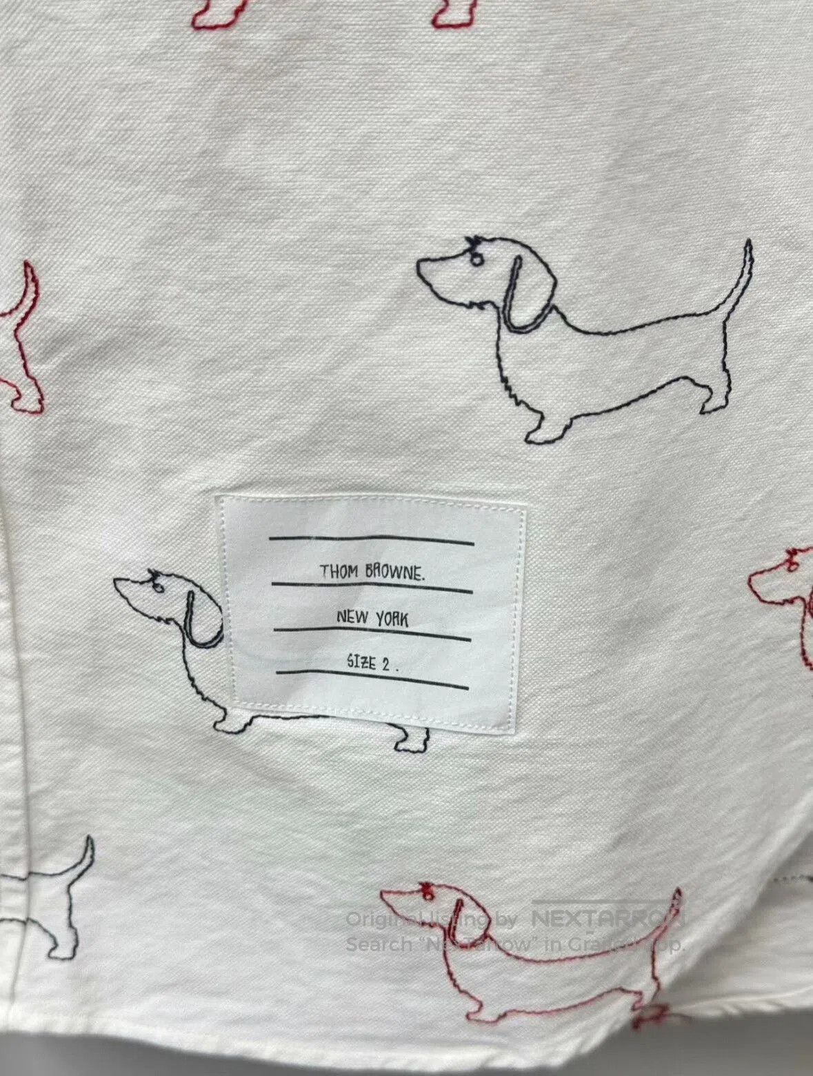 Thom Browne Thom Browne Men's Dachshund Embroidered Shirt. Size US M / EU 48-50 / 2 - 6 Thumbnail