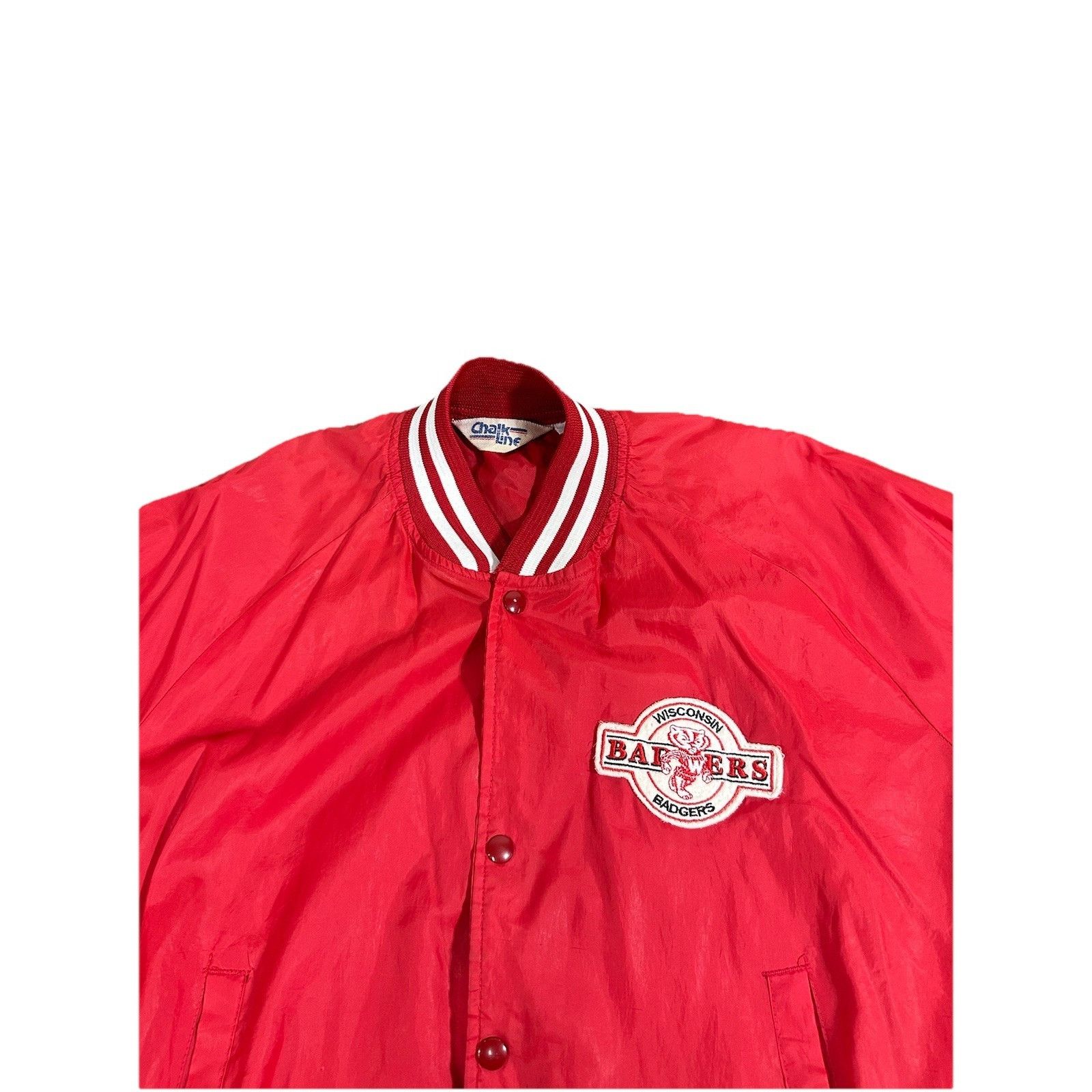 Chalk Line Vintage 80s Chalkline Wisconsin Badgers Bomber Jacket Satin Size US L / EU 52-54 / 3 - 2 Thumbnail