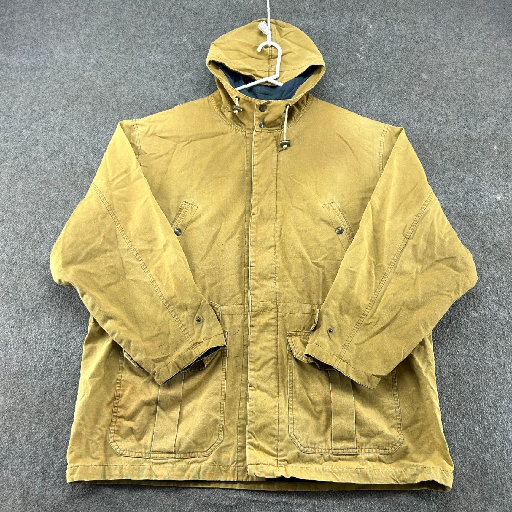 Vintage VINTAGE Aéropostale Jacket Men XL Brown Parka Canvas Hooded 90s Sun Faded Chore Workwear Casual Zip Size US XL / EU 56 / 4 - 2 Thumbnail