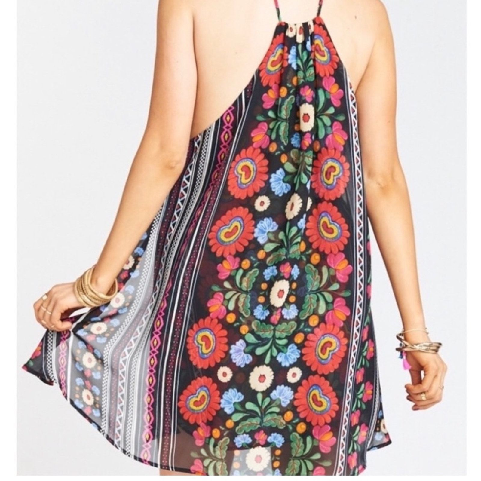 Show Me Your MuMu Show Me Your Mumu Byron Mini Chiffon Dress Mexicali Multi XS Size XS / US 0-2 / IT 36-38 - 6 Thumbnail
