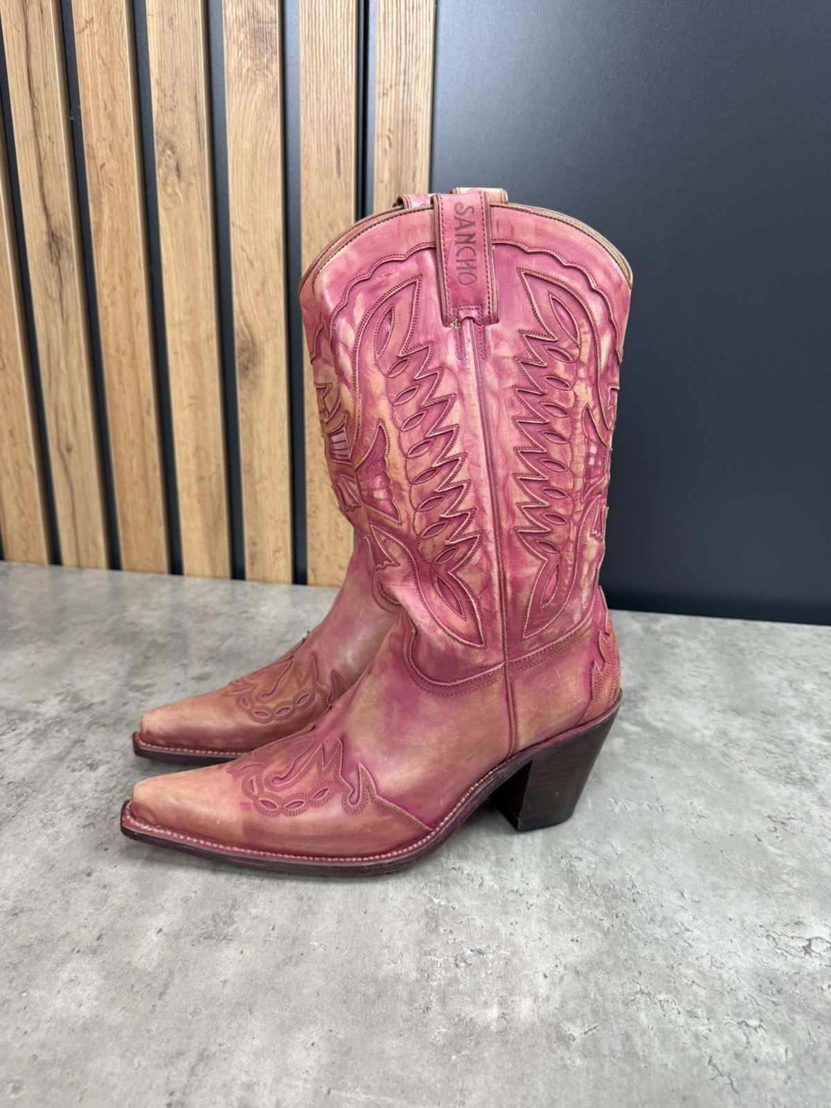 Sancho Boots Sancho Boots Custom Dyed Pink Western Cowboy Boots EU 41 Size US 11 / IT 41 - 1 Thumbnail