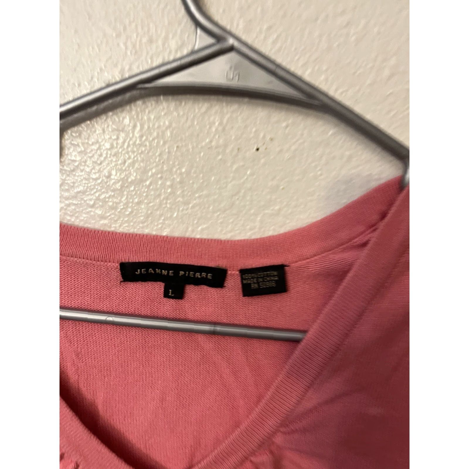Pinko VINTAGE Jeanne Pierre WOMENS Sweater 3/4 Sleeve Pink Pullover V-Neck L Large Women's Knit Shirt Size L / US 10 / IT 46 - 3 Thumbnail