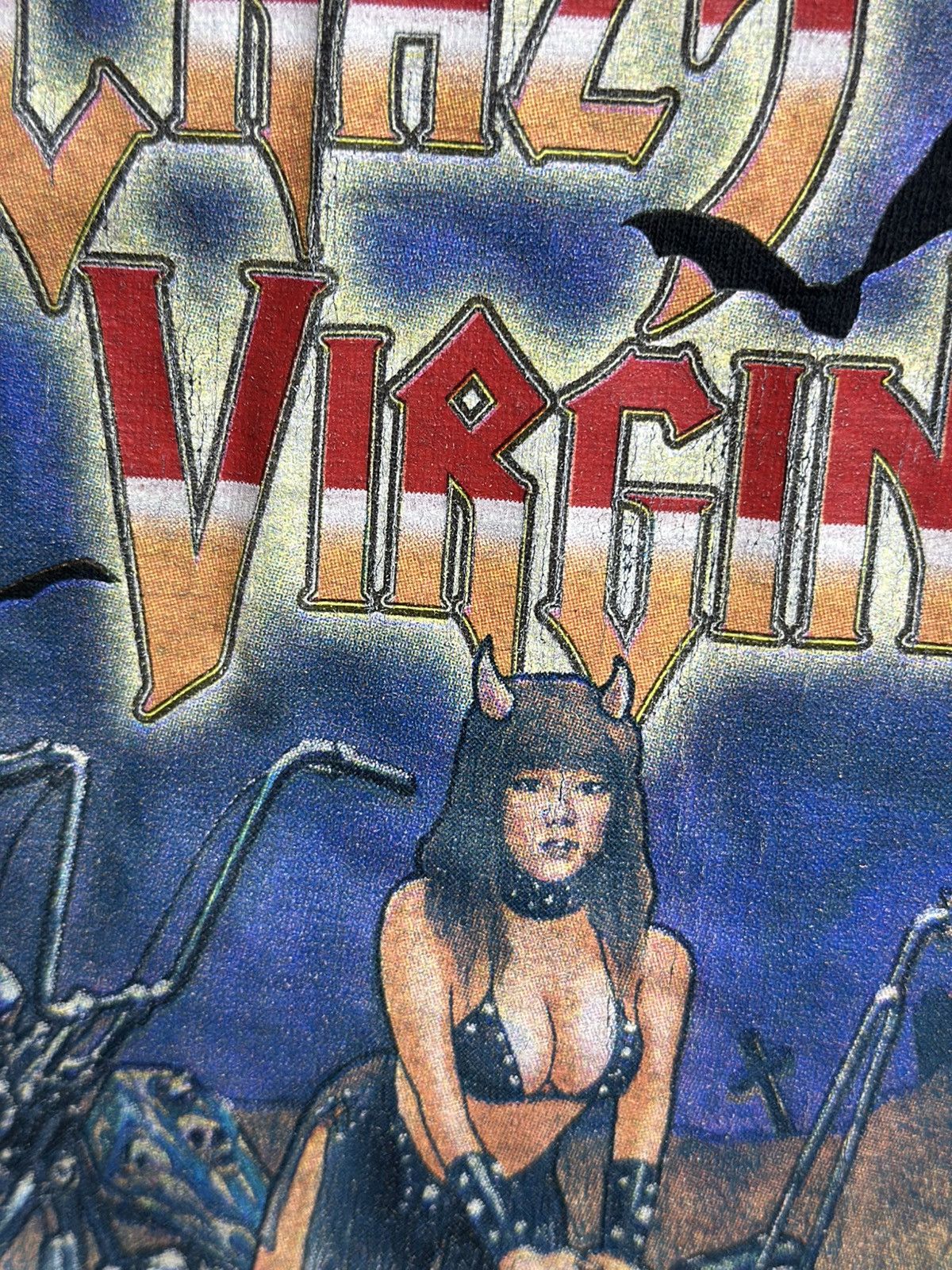 Japanese Brand × Vintage × West Coast Choppers Vintage Crazy Virgin Faded Tee Size US S / EU 44-46 / 1 - 3 Thumbnail