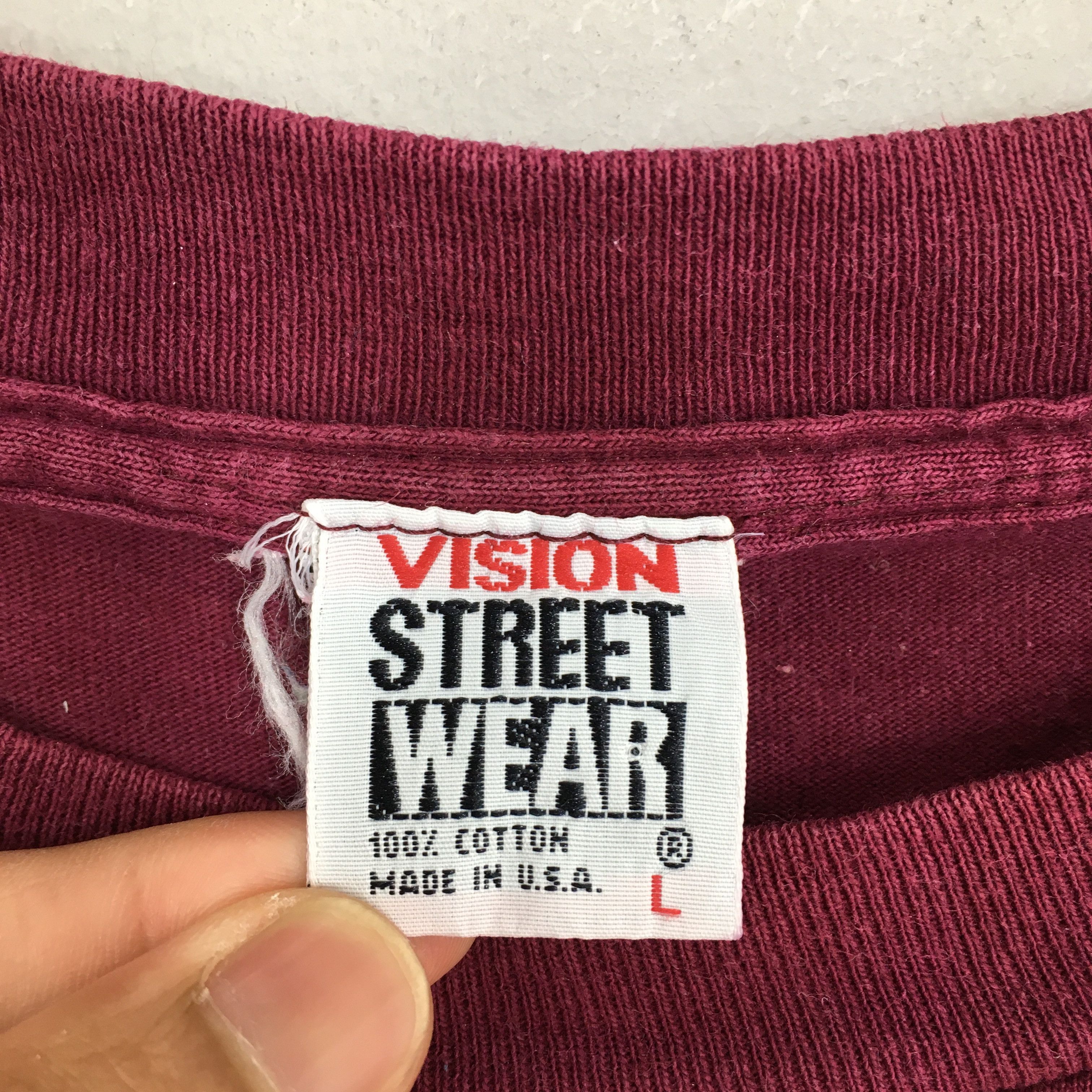 Vintage Vintage 90's Vision Street Wear Skate Tshirt Large Size US L / EU 52-54 / 3 - 3 Thumbnail