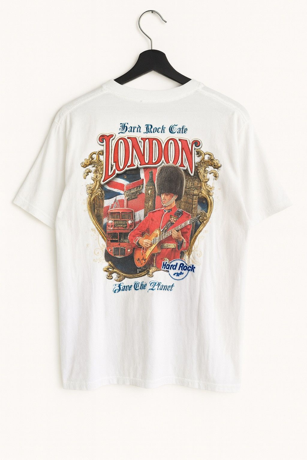 Hard Rock Cafe Vintage Hard Rock Cafe London Graphic Tee 90s White T-Shirt Size US L / EU 52-54 / 3 - 1 Thumbnail