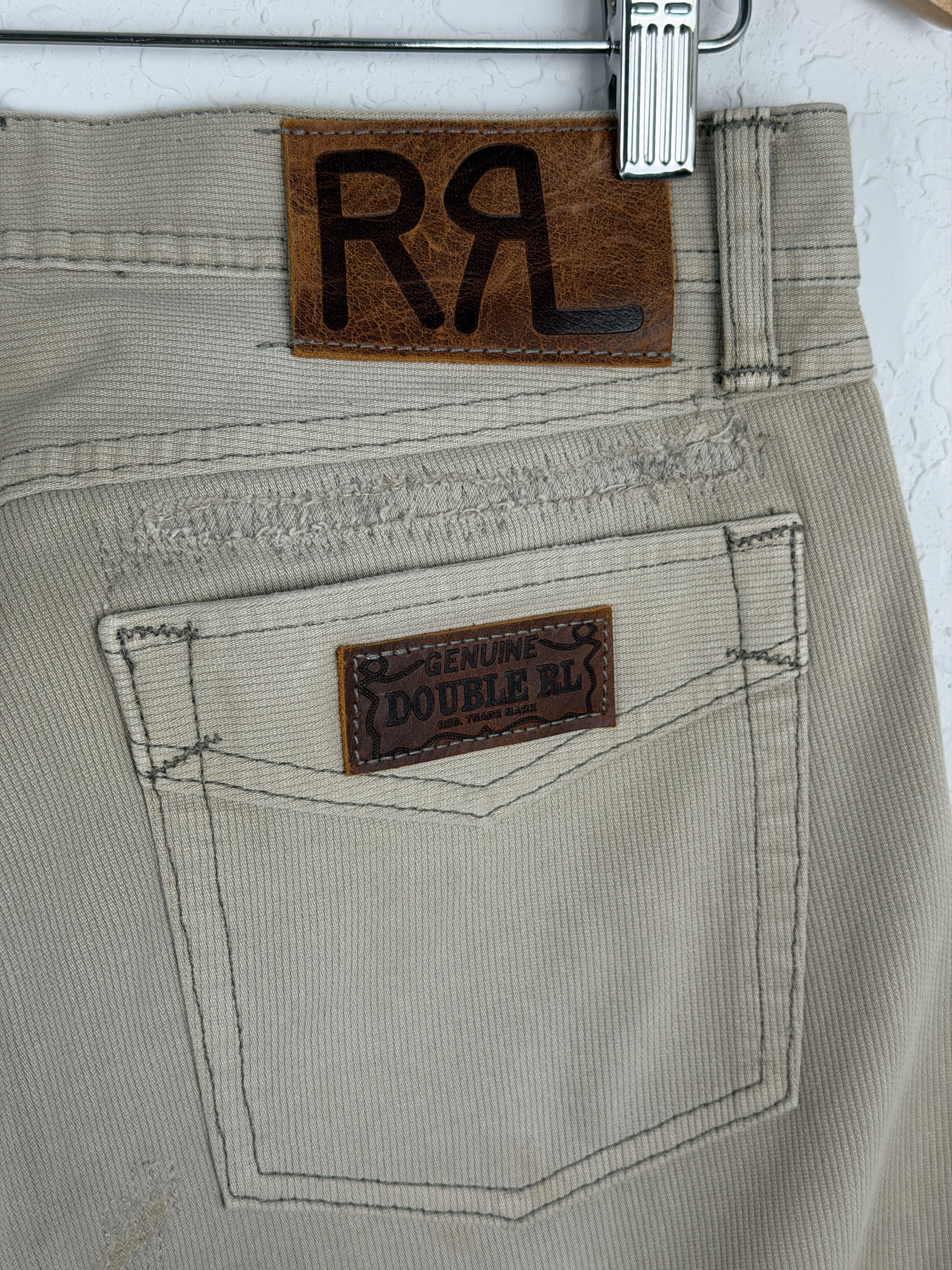 RRL Ralph Lauren Slim Fit Repaired Bedford Cord Pants Size US 30 / EU 46 - 4 Thumbnail