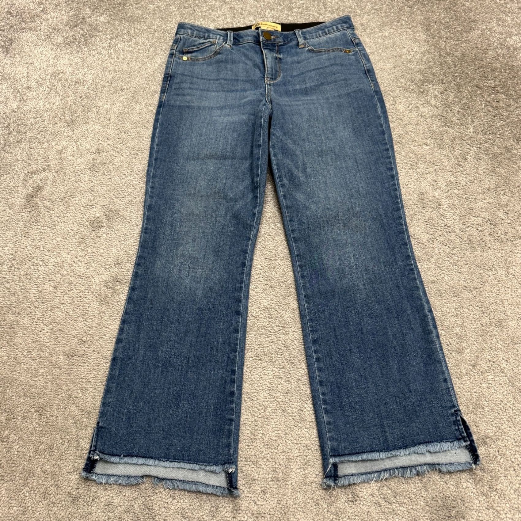 Vintage Democracy AB Solution High Rise Denim Jeans Womens 6 Blue Medium Wash Slim Straight Pockets 5-Pocket Design Jeans Size 28" / US 6 / IT 42 - 2 Thumbnail