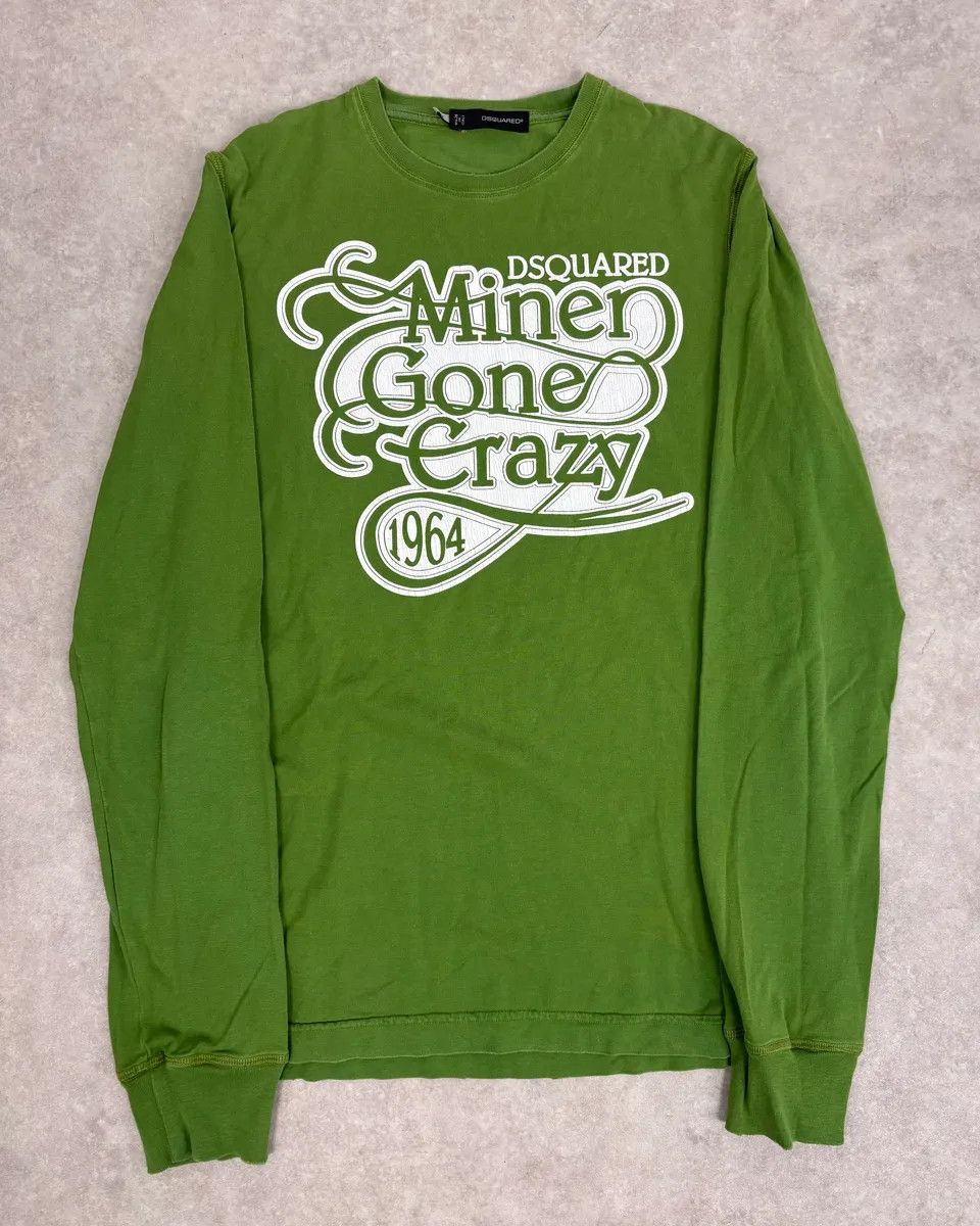 Dsquared2 AW2009 Dsquared2 Green Miner Gone Crazy Longsleeves T-Shirt Size US M / EU 48-50 / 2 - 1 Thumbnail
