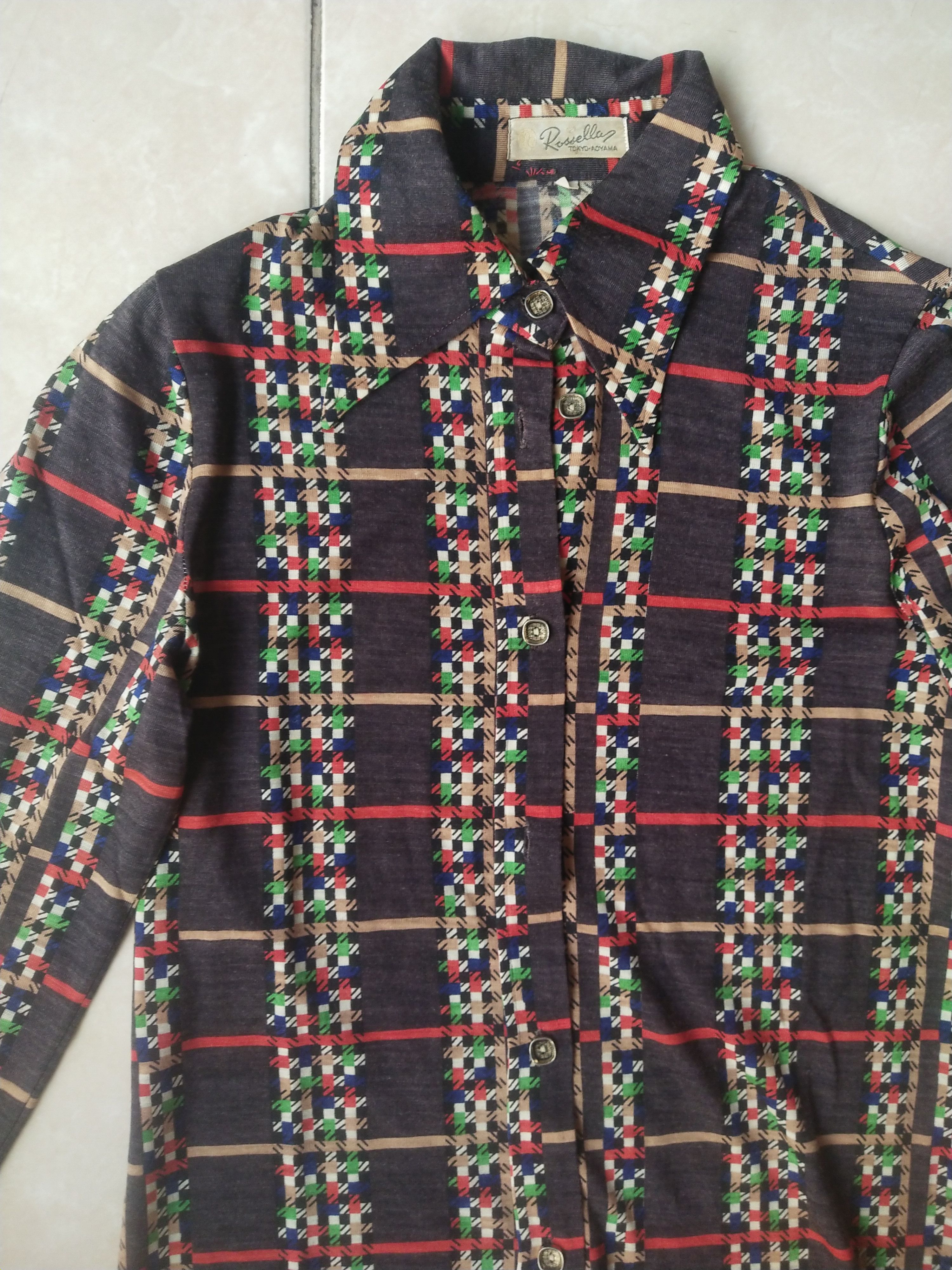 Vintage Vintage 90s Rossella Plaid Button Up Shirt Japan Size S / US 4 / IT 40 - 2 Thumbnail
