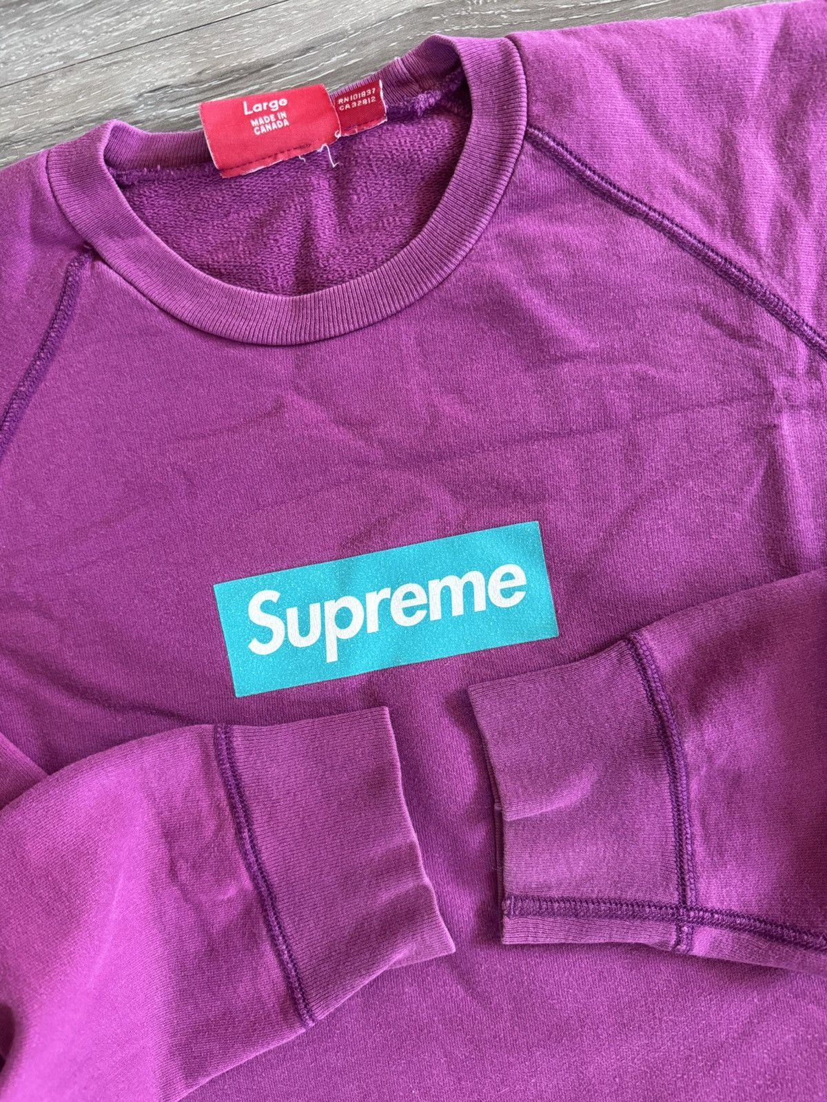 Supreme Supreme Magenta Screenprint Box Logo Crewneck 2007 Size US L / EU 52-54 / 3 - 3 Thumbnail