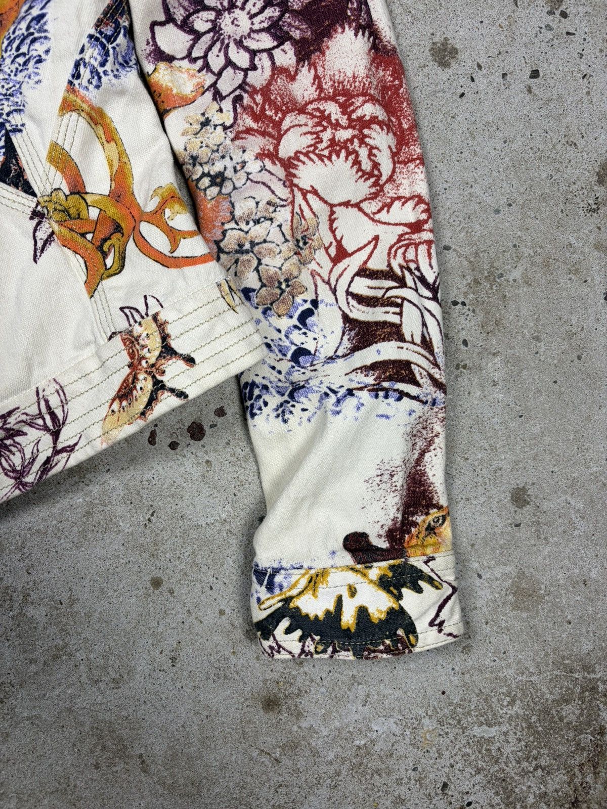 Just Cavalli 2000s Just Cavalli Roberto Multi Print Jeans Jacket Denim Size XS / US 0-2 / IT 36-38 - 4 Thumbnail