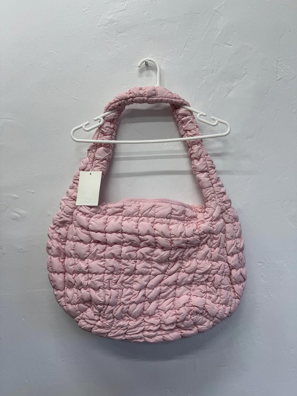 new COS quilted oversized shoulder bag cloud crossbody pink