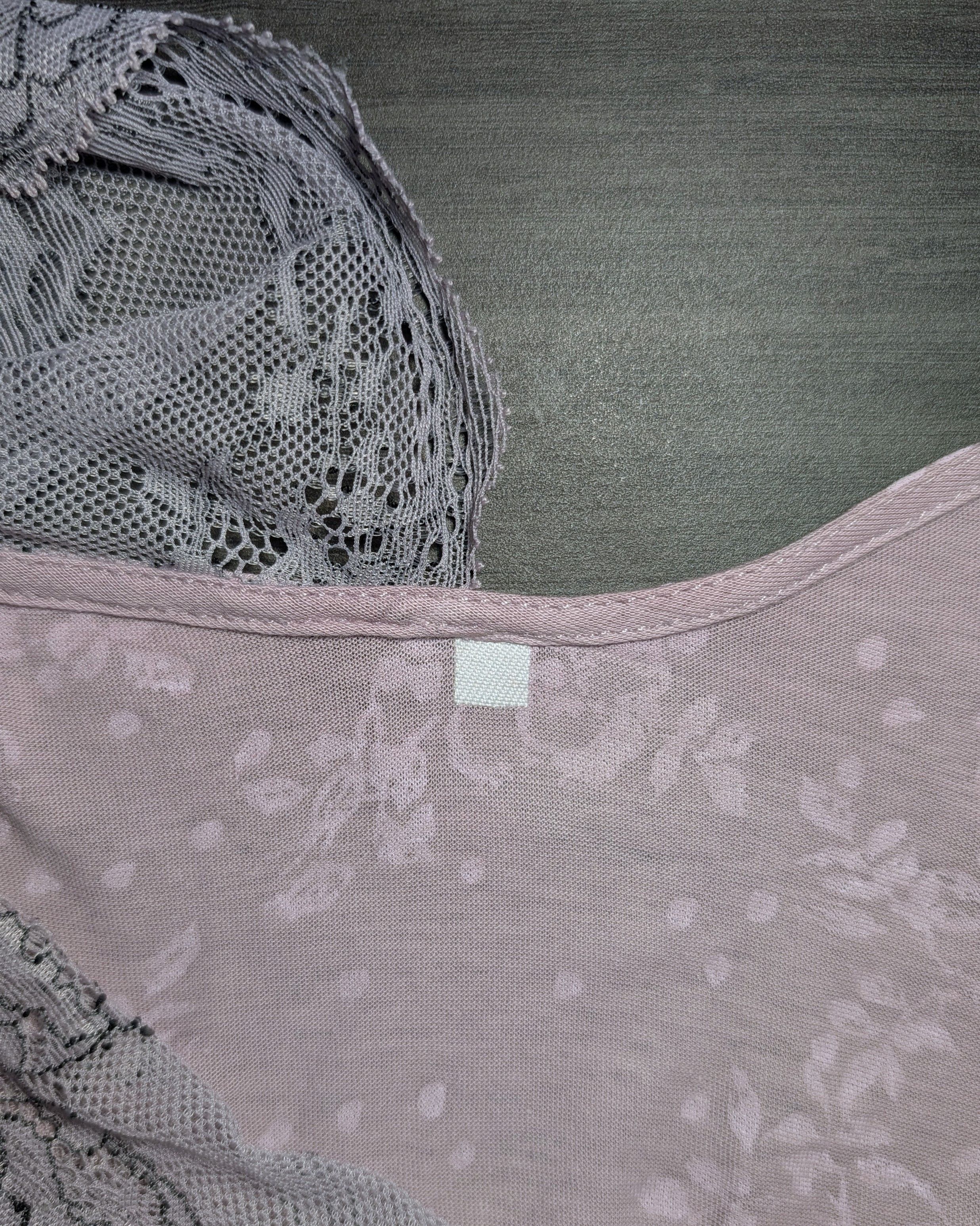 Free People Free People Floral Pink Tank Top Beaded Collar Lace Straps Size XS / US 0-2 / IT 36-38 - 5 Thumbnail