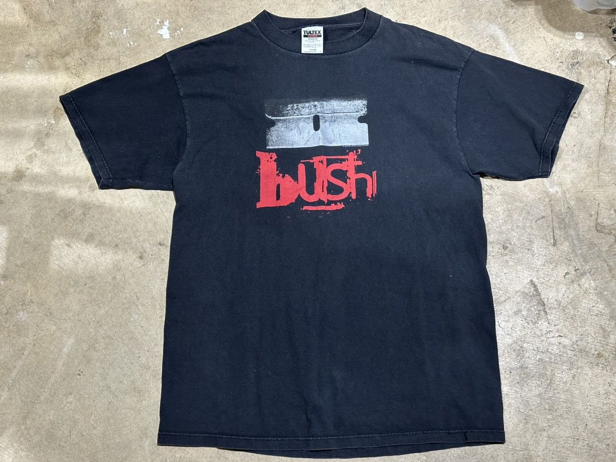 image of Tultex x Vintage Bush Razor Blade Suitcase Tee in Black, Men's (Size XL)