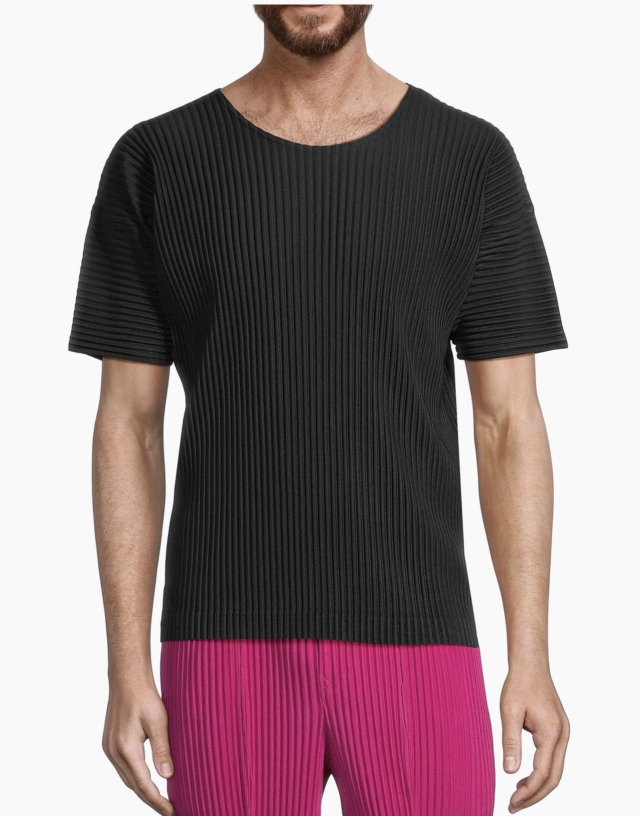 Homme Plisse Issey Miyake Homme Plissé Issey Miyake Pleated T-Shirt size 2/medium Size US M / EU 48-50 / 2 - 2 Thumbnail
