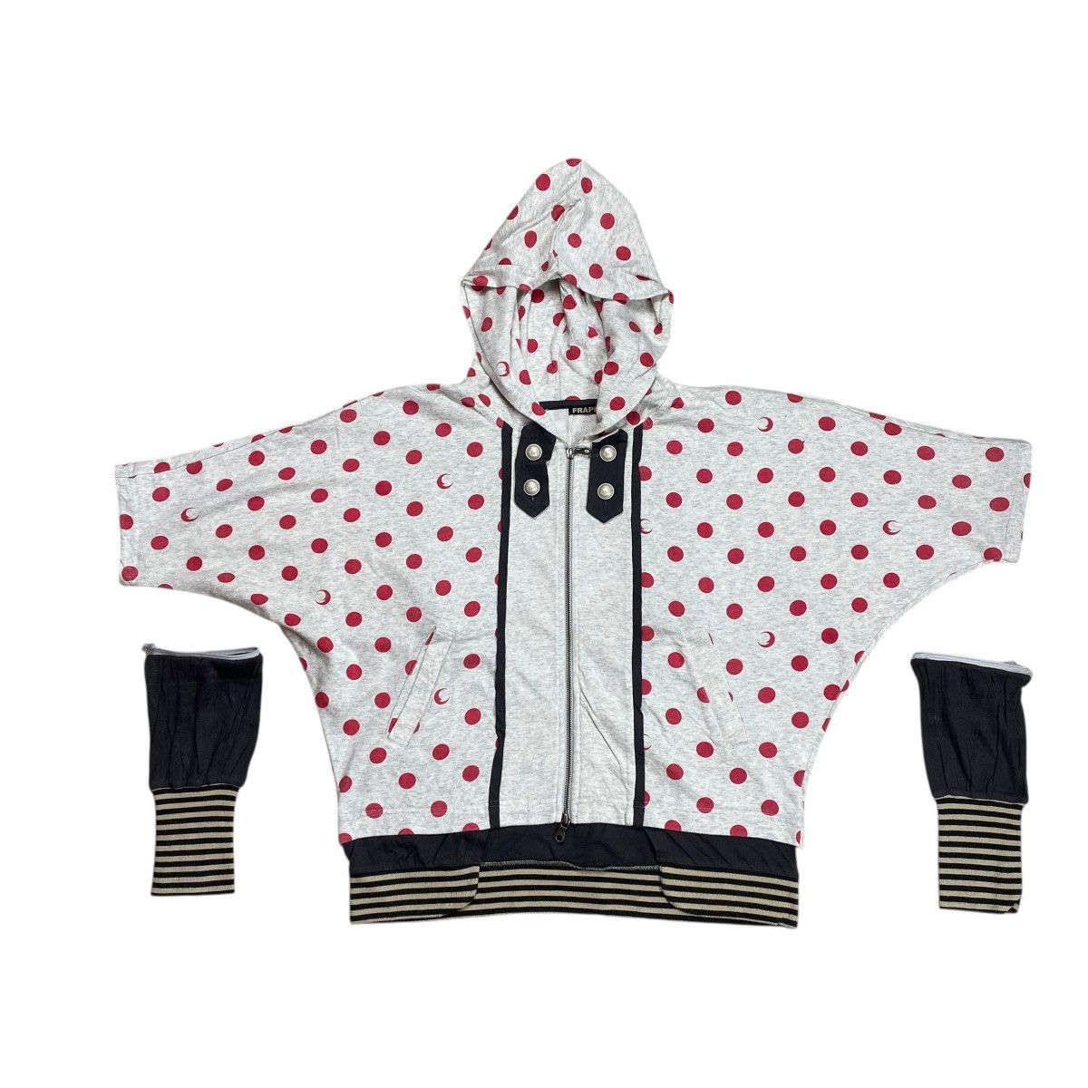 Issey Miyake FRAPBOIS Batwing Detachable Polkadot Hoodie Jacket Size US S / EU 44-46 / 1 - 3 Thumbnail