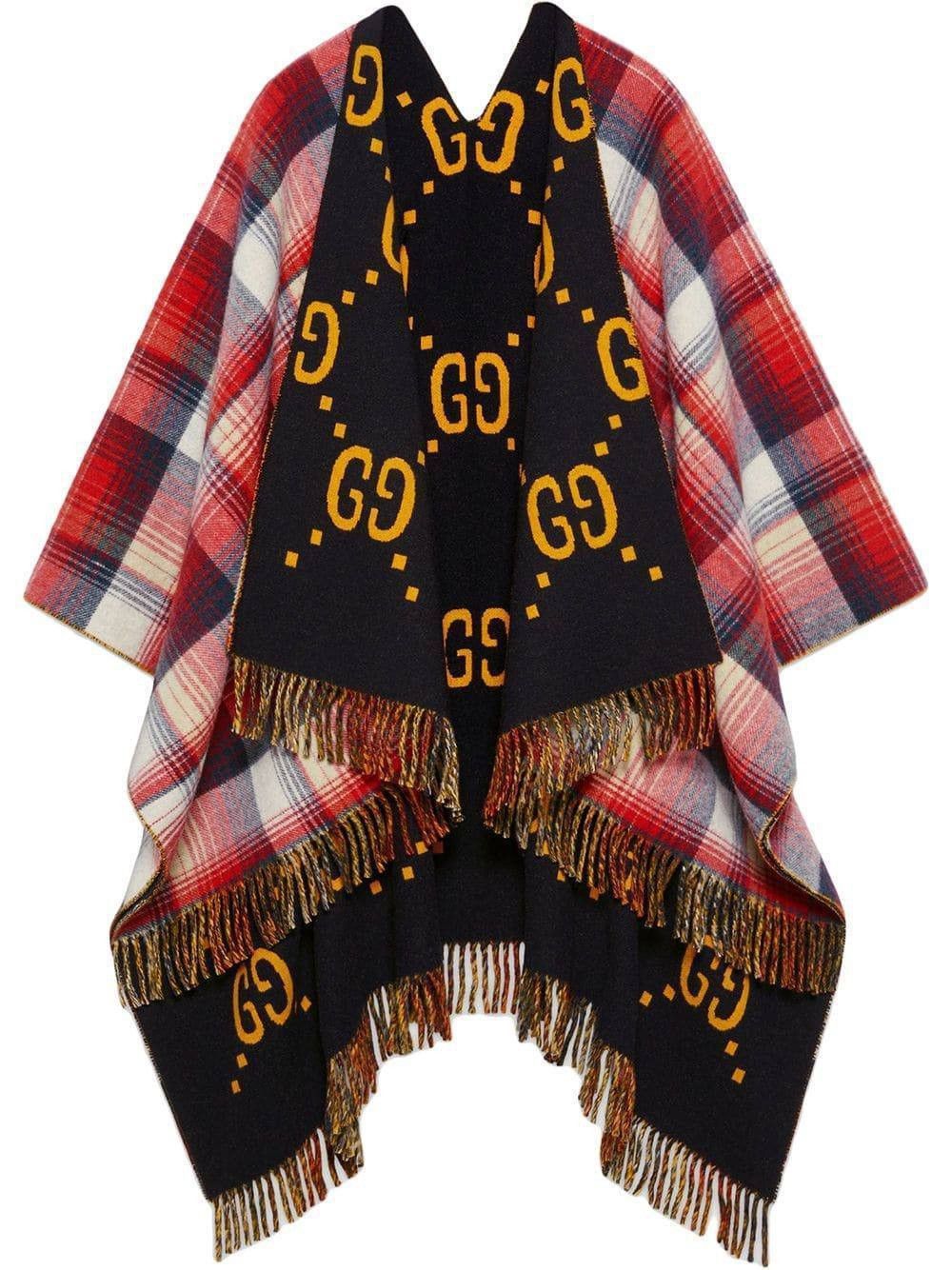 Gucci gucci reversible poncho gg wool Size ONE SIZE - 1 Thumbnail
