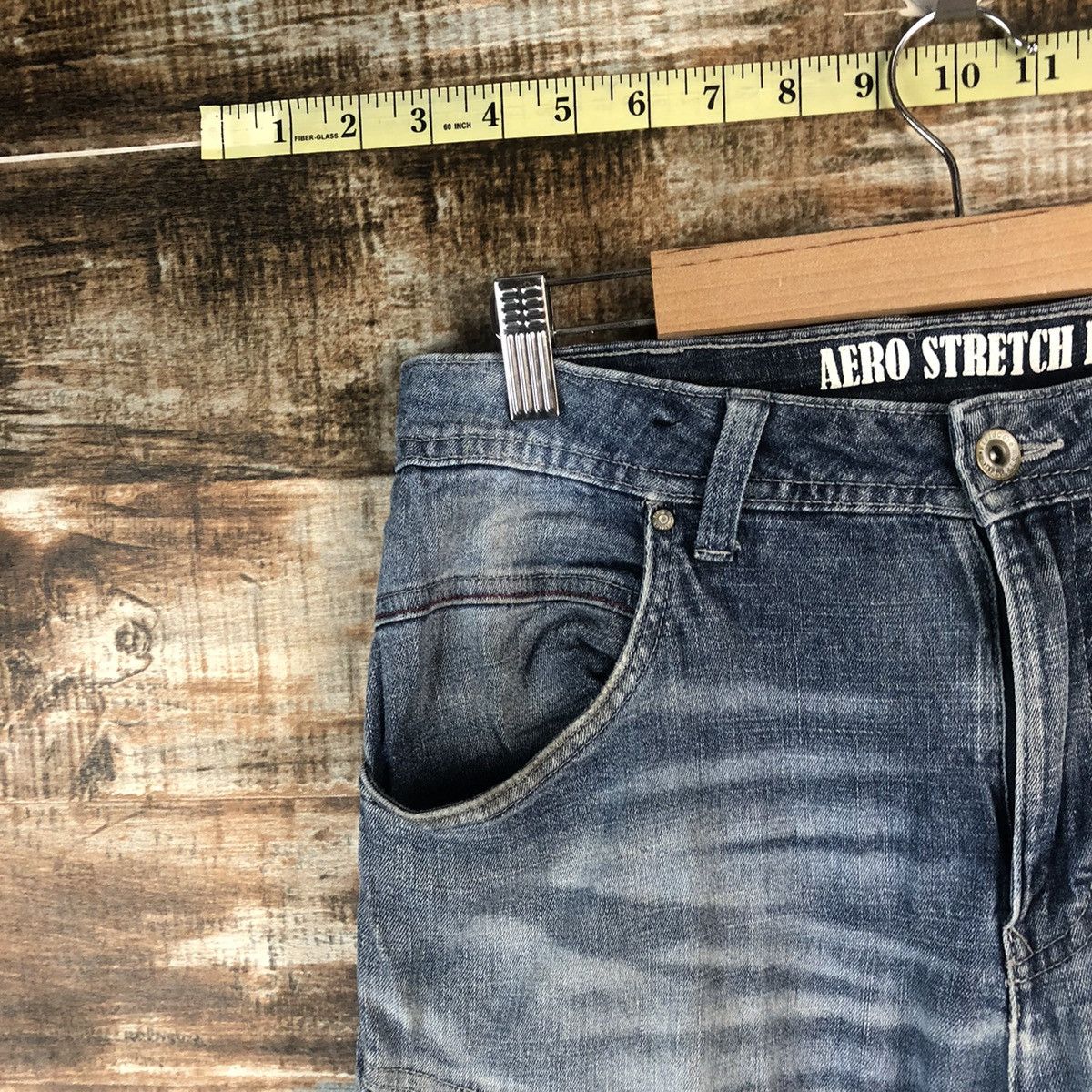 Japanese Brand Aero Light Bleu Distressed Denim Pants #A2108 Size US 32 / EU 48 - 7 Thumbnail