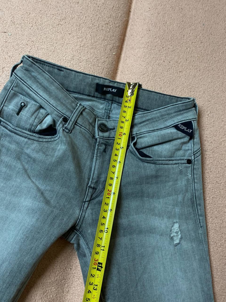 Replay × Vintage RARE Replay Distressed Vintage Y2K Dirty Jeans Size 26" / US 2 / IT 38 - 10 Thumbnail