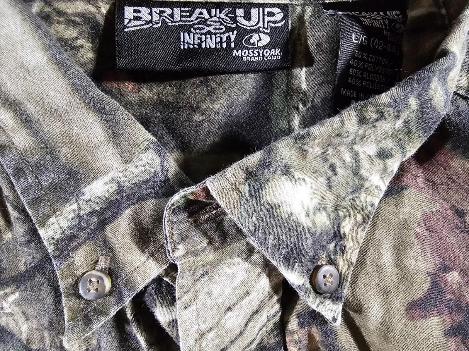 Mossy Oaks MossyOak Camo Mens L 42/44 Break Up Infinity Button Up Shirt Size ONE SIZE - 6 Thumbnail