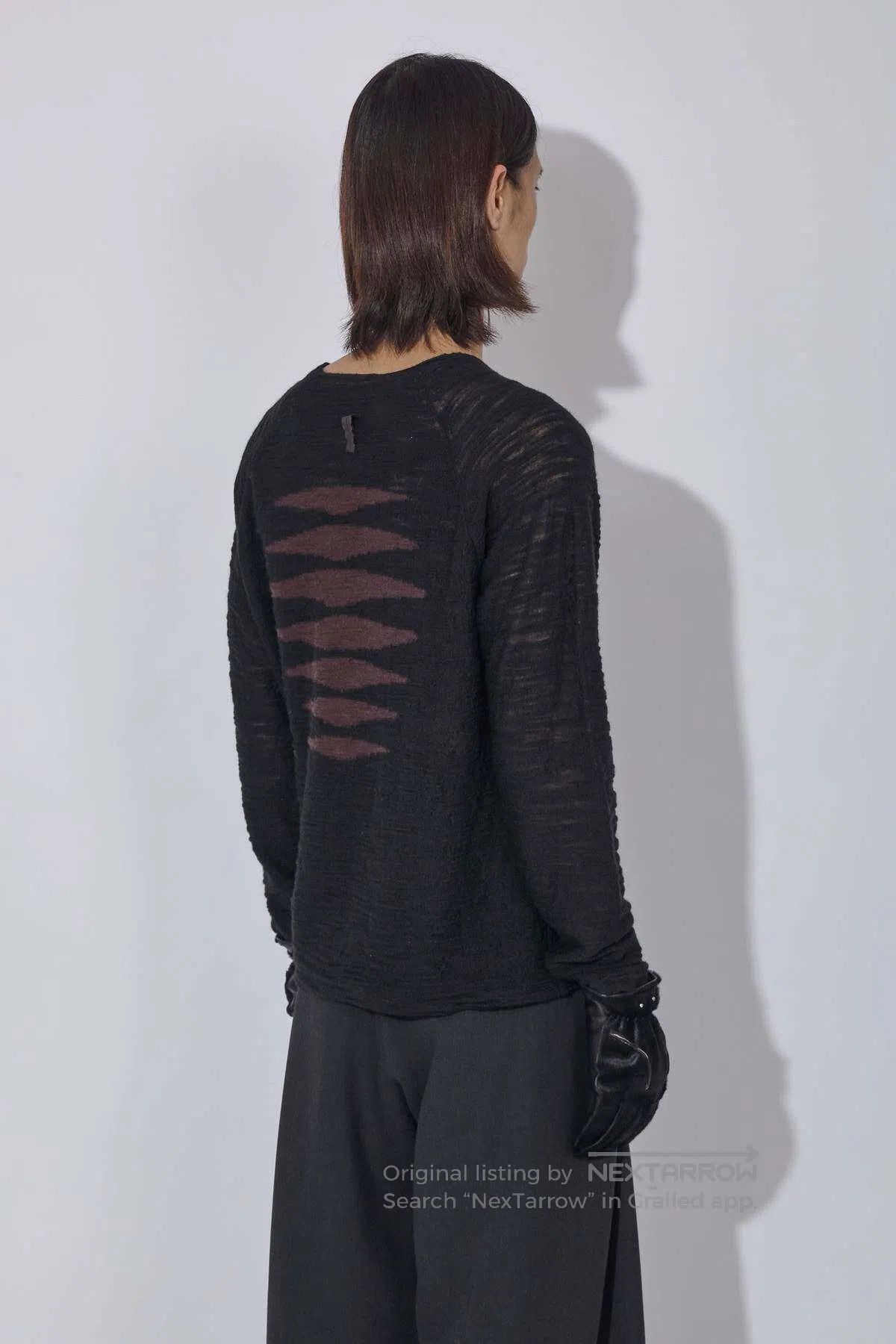 _J.L-A.L_ _J.L-A.L_ Black Textured Knit Top Size US L / EU 52-54 / 3 - 8 Thumbnail