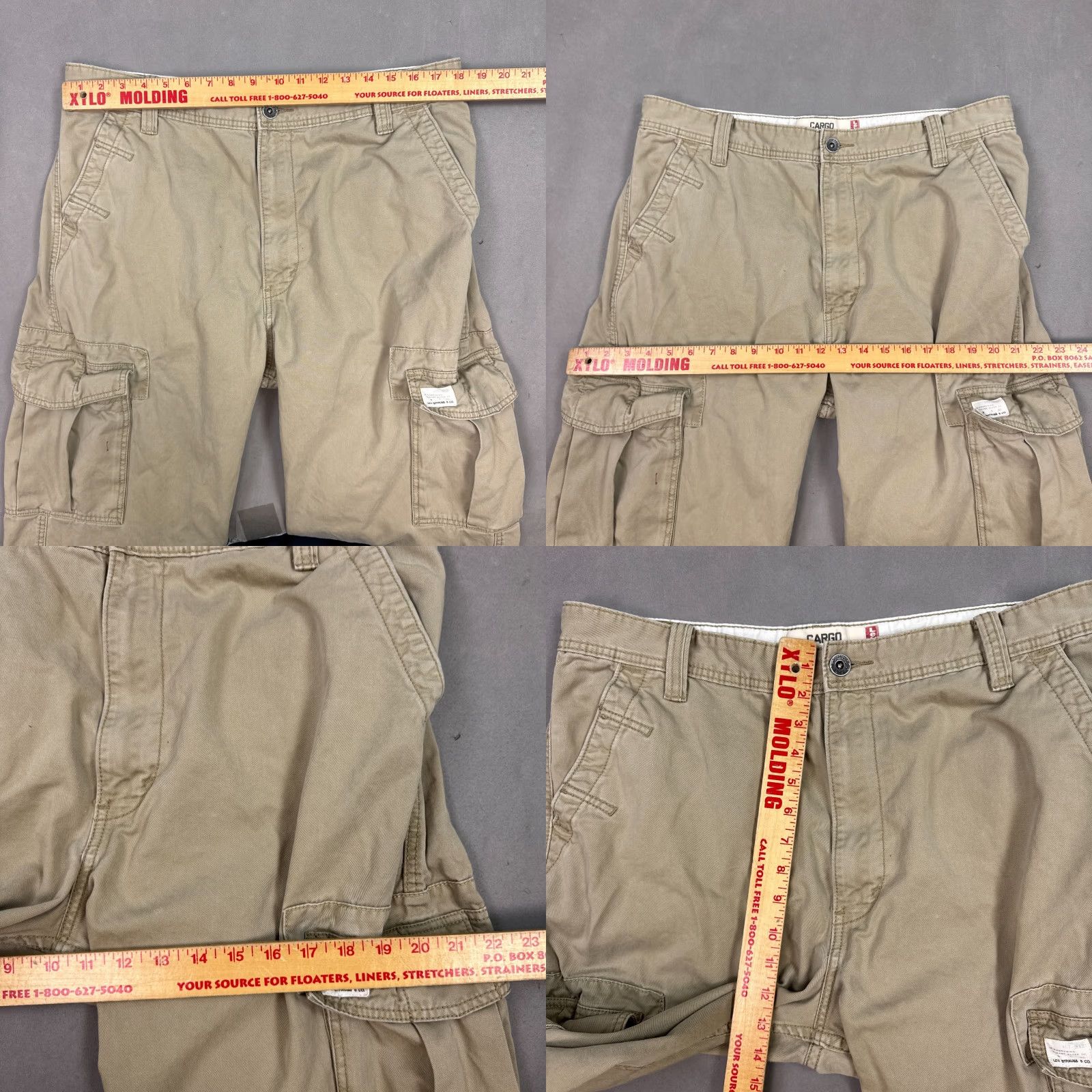 Levi's VINTAGE Levis Pants Men 36x34 Brown Cargo Military Work Baggy Paratrooper Loose Straight Size US 36 / EU 52 - 9 Thumbnail