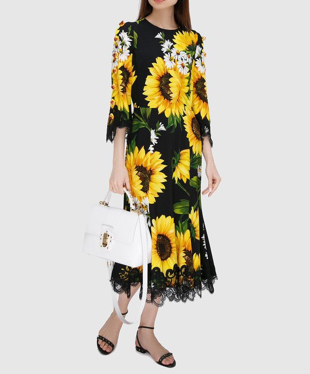 Dolce & Gabbana o1y0825 Midi Dress in Multicolor Size XS / US 0-2 / IT 36-38 - 4 Thumbnail
