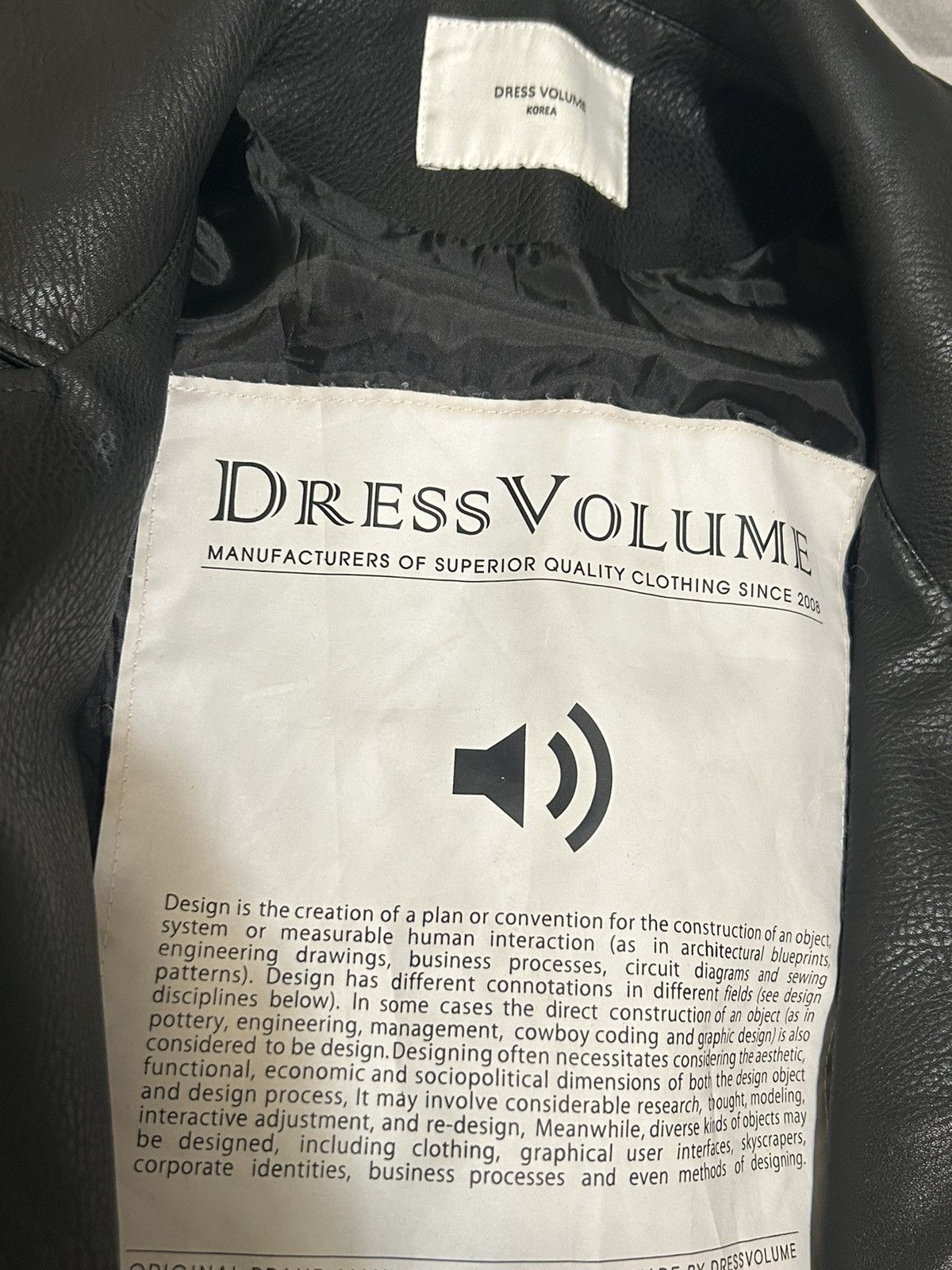 Dress Volume Leather Jacket