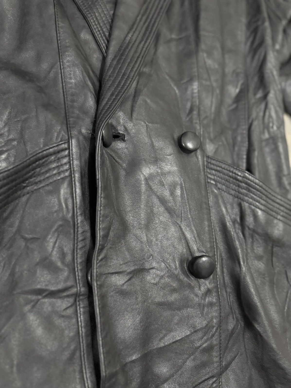 Japanese Brand × Vintage Vintage Harajuku Mother Long Leather Jacket Streetwear Size US M / EU 48-50 / 2 - 5 Thumbnail