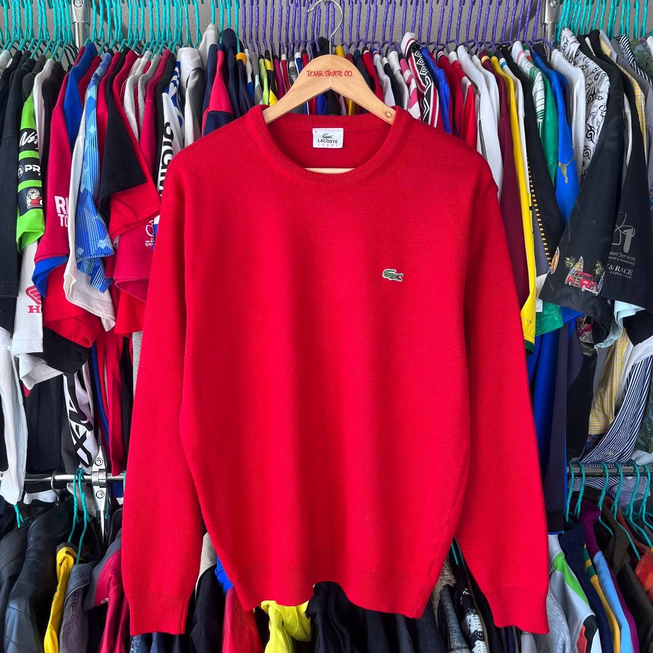 Lacoste Lacoste Sport Red Wool Sweater Jumper Pullover Size 6 Size US XL / EU 56 / 4 - 1 Thumbnail