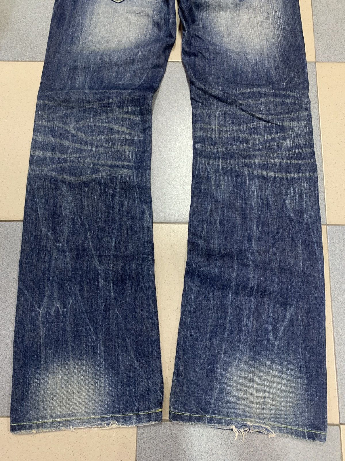 If Six Was Nine Y2K Red Pepper Denim Japan Wings Flared Jeans Size US 28 / EU 44 - 7 Thumbnail