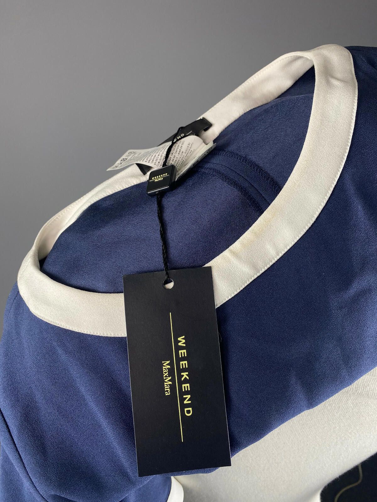 Designer Weekend Max Mara Blue Short Sleeve A-Line Midi Dress Size 14 Size XL / US 12-14 / IT 48-50 - 12 Thumbnail