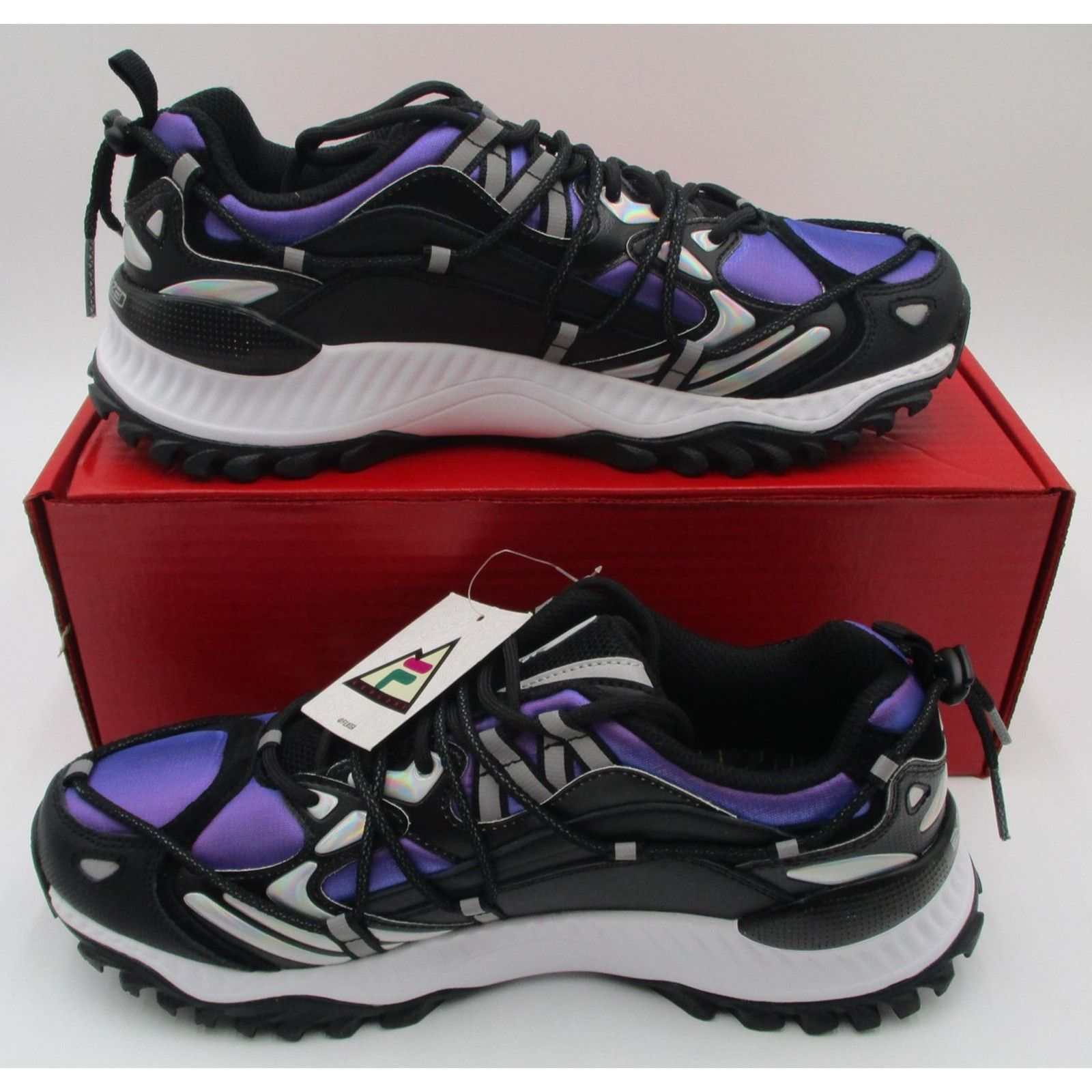 Fila Fila Explore Energized Mens Size 8.5 Black Purple Sneakers Size US 8.5 / EU 41-42 - 4 Thumbnail