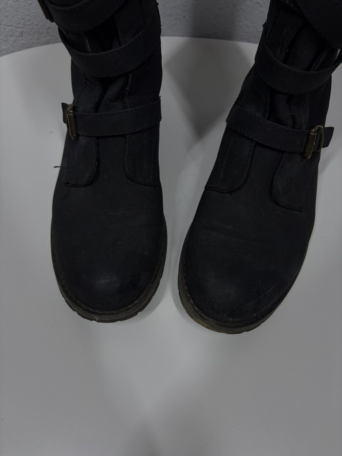 If Six Was Nine Vintage Italian AS 98 Rick Owens Style Leather Biker Boots Size US 8 / EU 41 - 11 Thumbnail
