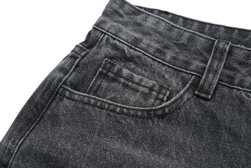VIBE Washed straight men's metal loose ripped denim shorts y2k Size US 32 / EU 48 - 3 Thumbnail