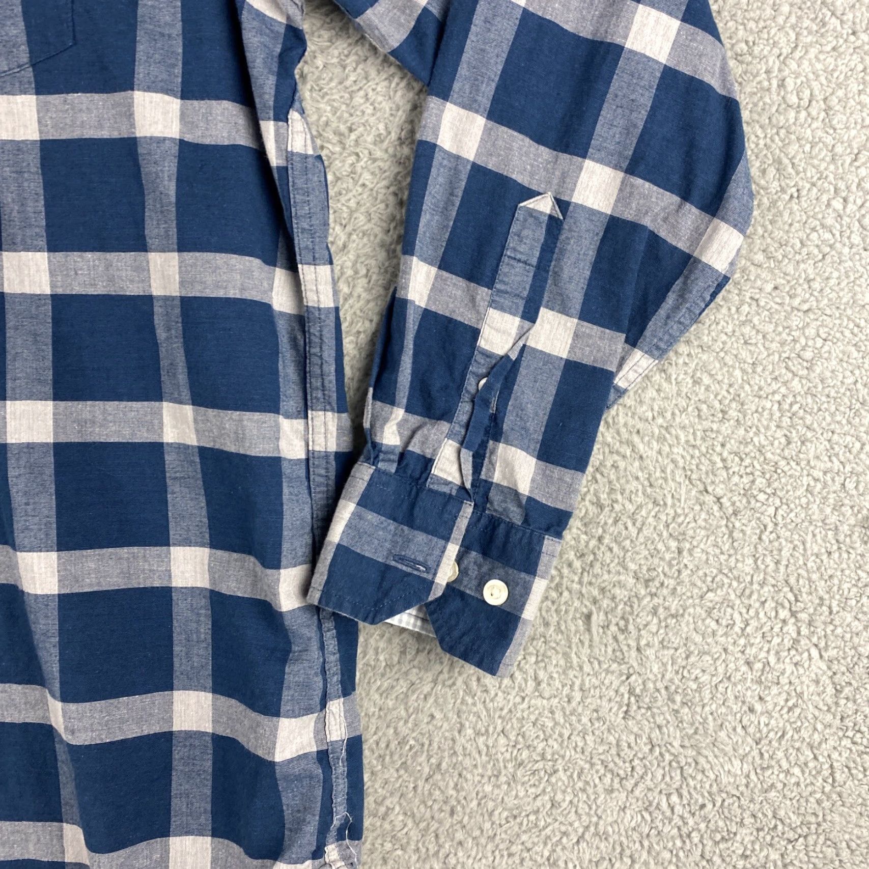 Ben Sherman Ben Sherman Button Down Shirt Men's Size 2XL 100% Cotton Long Sleeve 49-7 / Dress Shirt | Button-Down Collar / Athletic Fit | Blue / Regular | Men Size US XXL / EU 58 / 5 - 4 Thumbnail