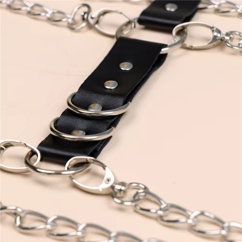 Jewelry Gothic Chain Leather Thigh Harness Accessories Size ONE SIZE - 7 Thumbnail