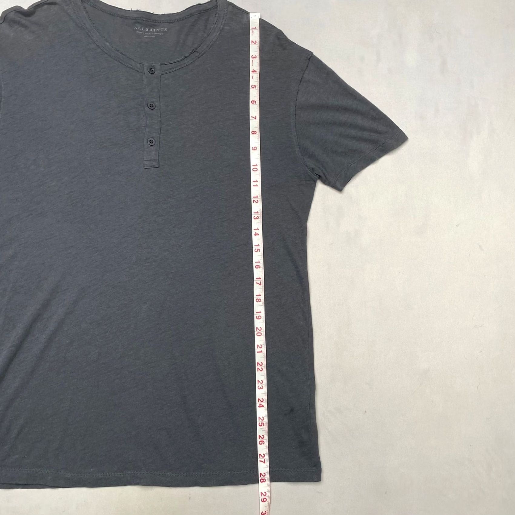 Allsaints Allsaints Figure Short Sleeve Henley Shirt Men's Small Indie Grunge Blue Size US S / EU 44-46 / 1 - 6 Thumbnail