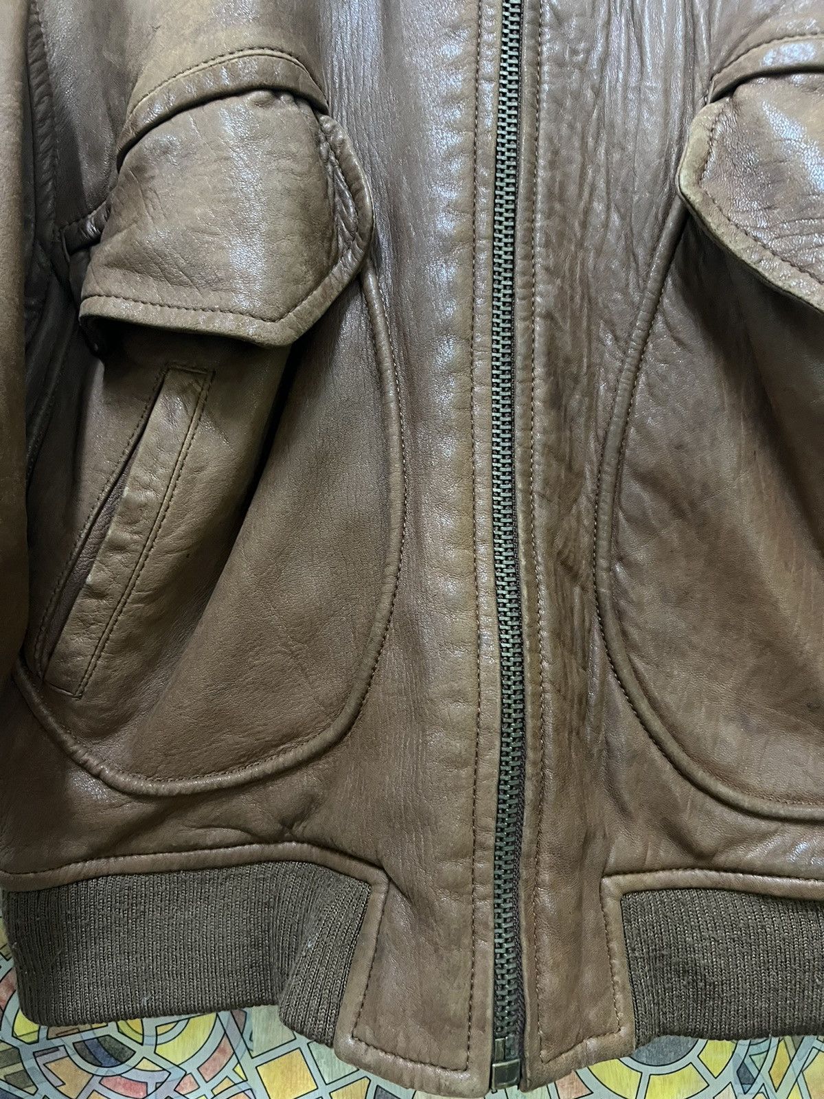 Japanese Brand Leather Jacket Scoop Boys Size US XL / EU 56 / 4 - 17 Thumbnail