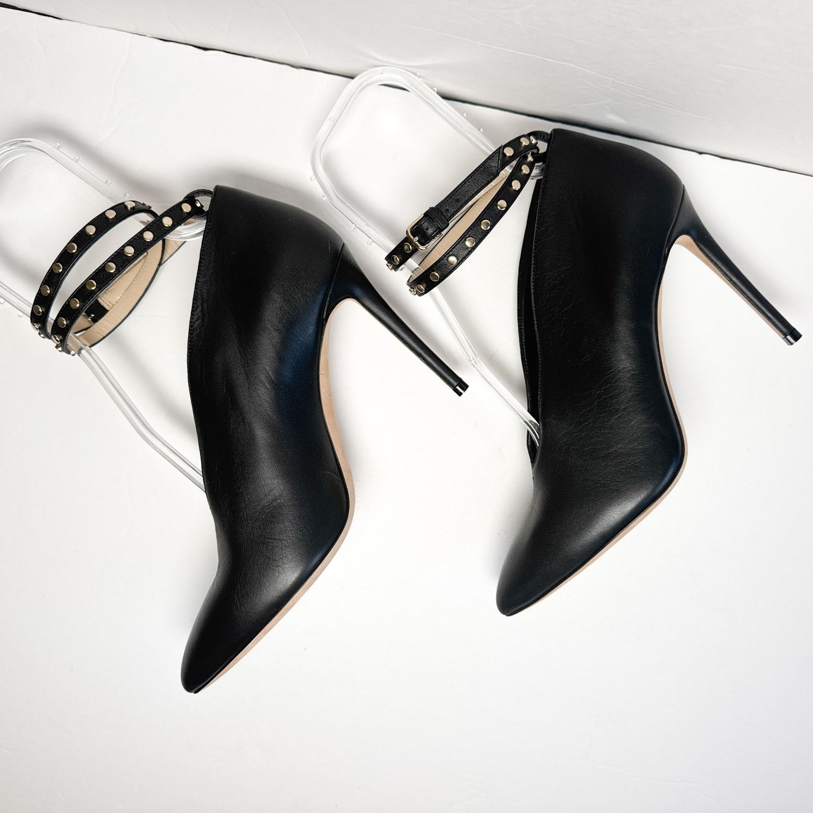 Jimmy Choo Jimmy Choo Lark 100 Studded Black Bootie Leather Heels 39.5 Size US 9.5 / IT 39.5 - 6 Thumbnail