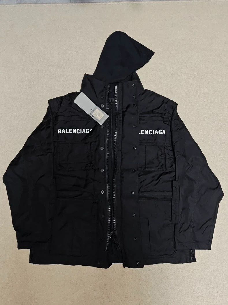 Balenciaga Balenciaga 23ss mud show double fake two-piece security hoo Size US M / EU 48-50 / 2 - 1 Thumbnail