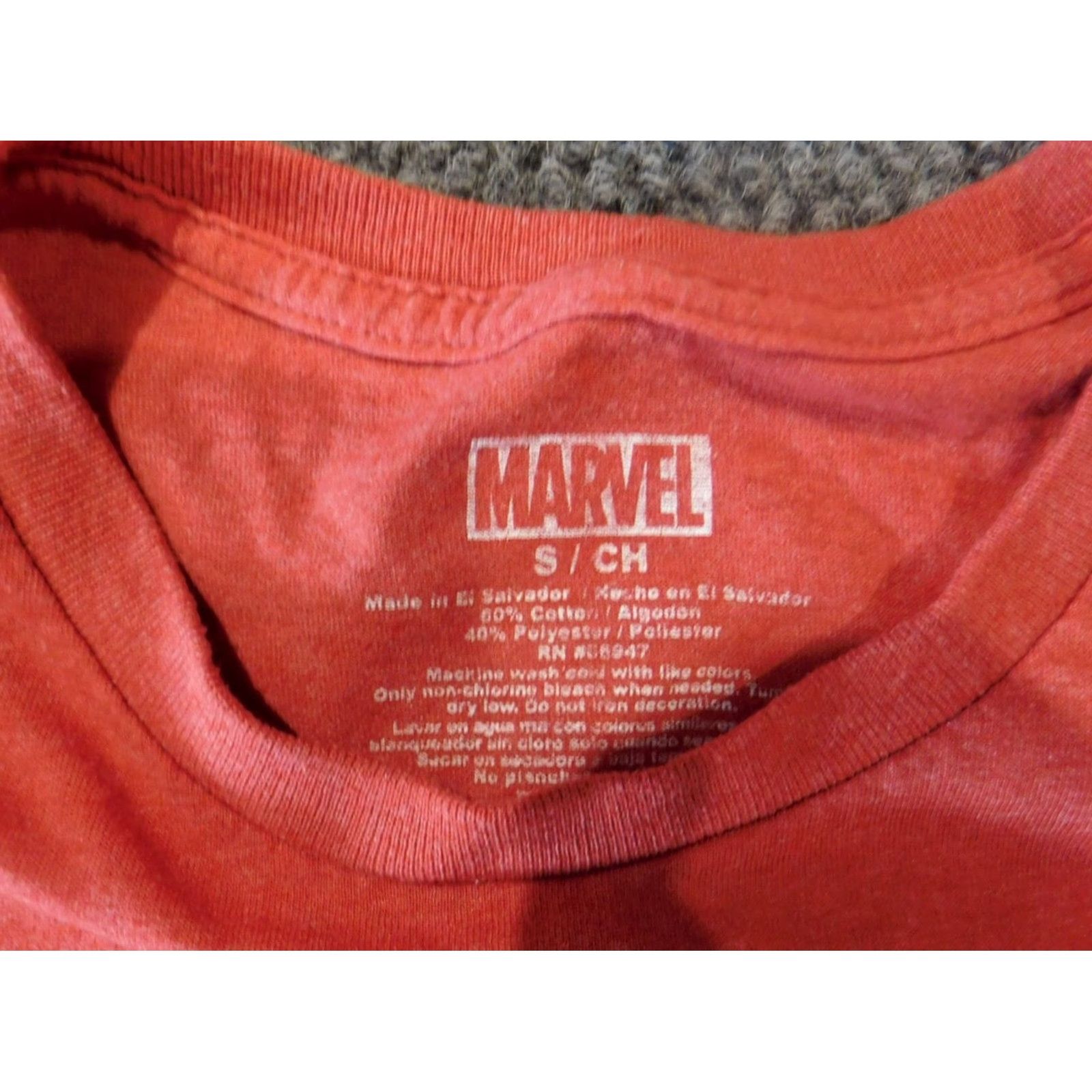 Vintage Marvel Thor Mens Shirt S Red Short Sleeve Crew Neck Cotton Blend T-Shirt Logo Graphic Hole on Back Right Sleeve Vintage? No Size US S / EU 44-46 / 1 - 6 Thumbnail