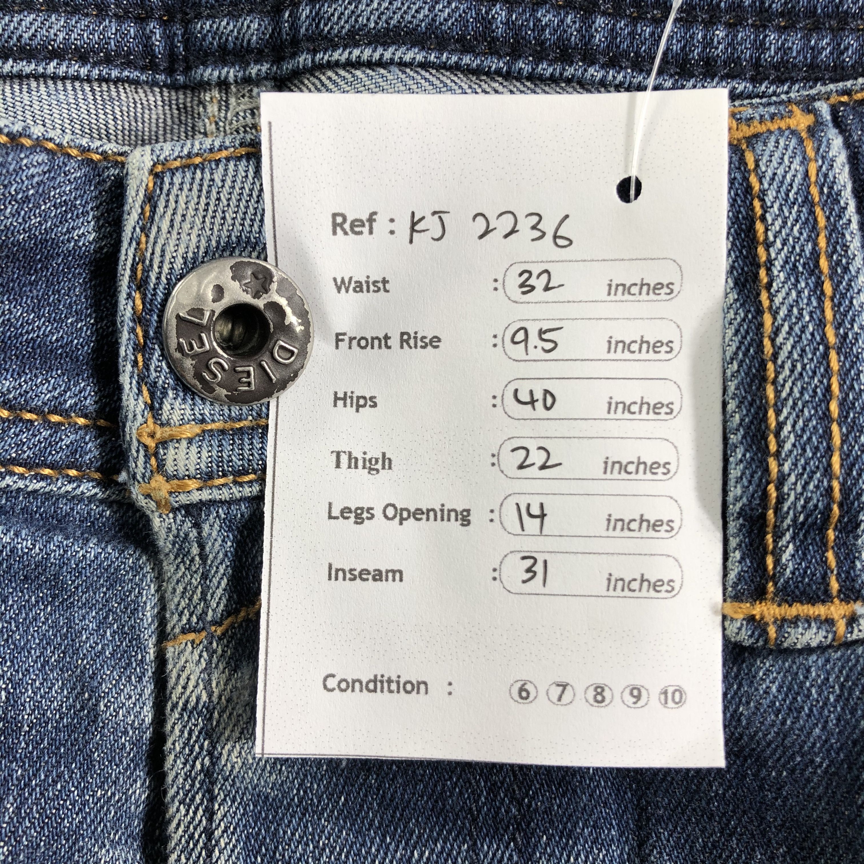 Diesel Diesel Safado Jeans Distressed Denim KJ2236 Size US 31 - 13 Thumbnail