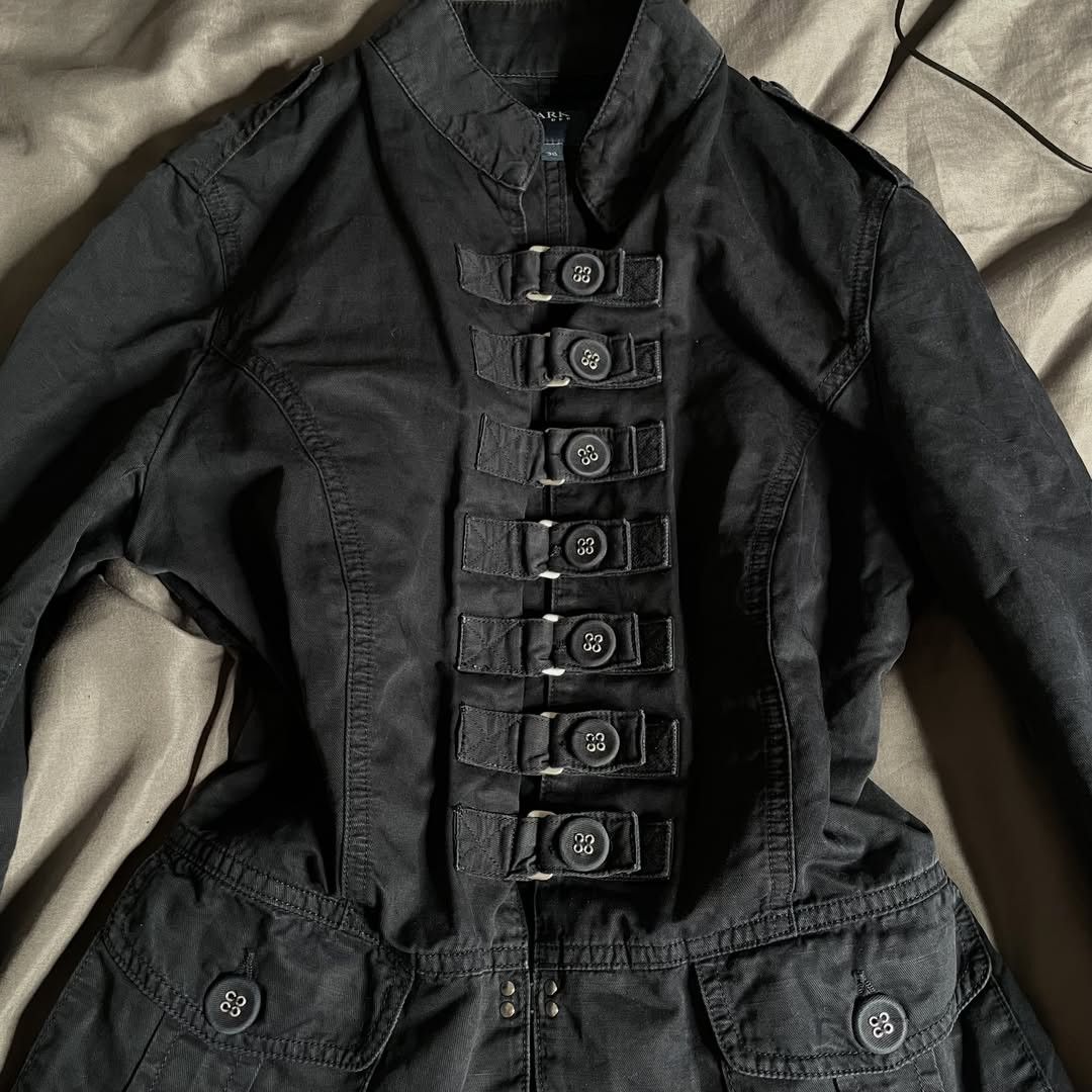 Other Vintage Archival Military Napoleon Jacket Sleaze Goth Black Size S / US 4 / IT 40 - 5 Thumbnail