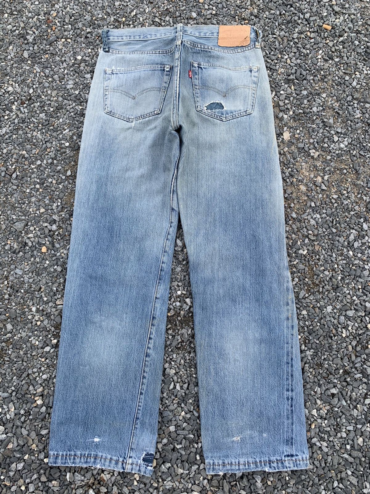 Kapital VINTAGE LEVIS 501XX BIG E SELVEDGE DAMAGE DISTRESSED DENIM Size US 30 / EU 46 - 2 Thumbnail