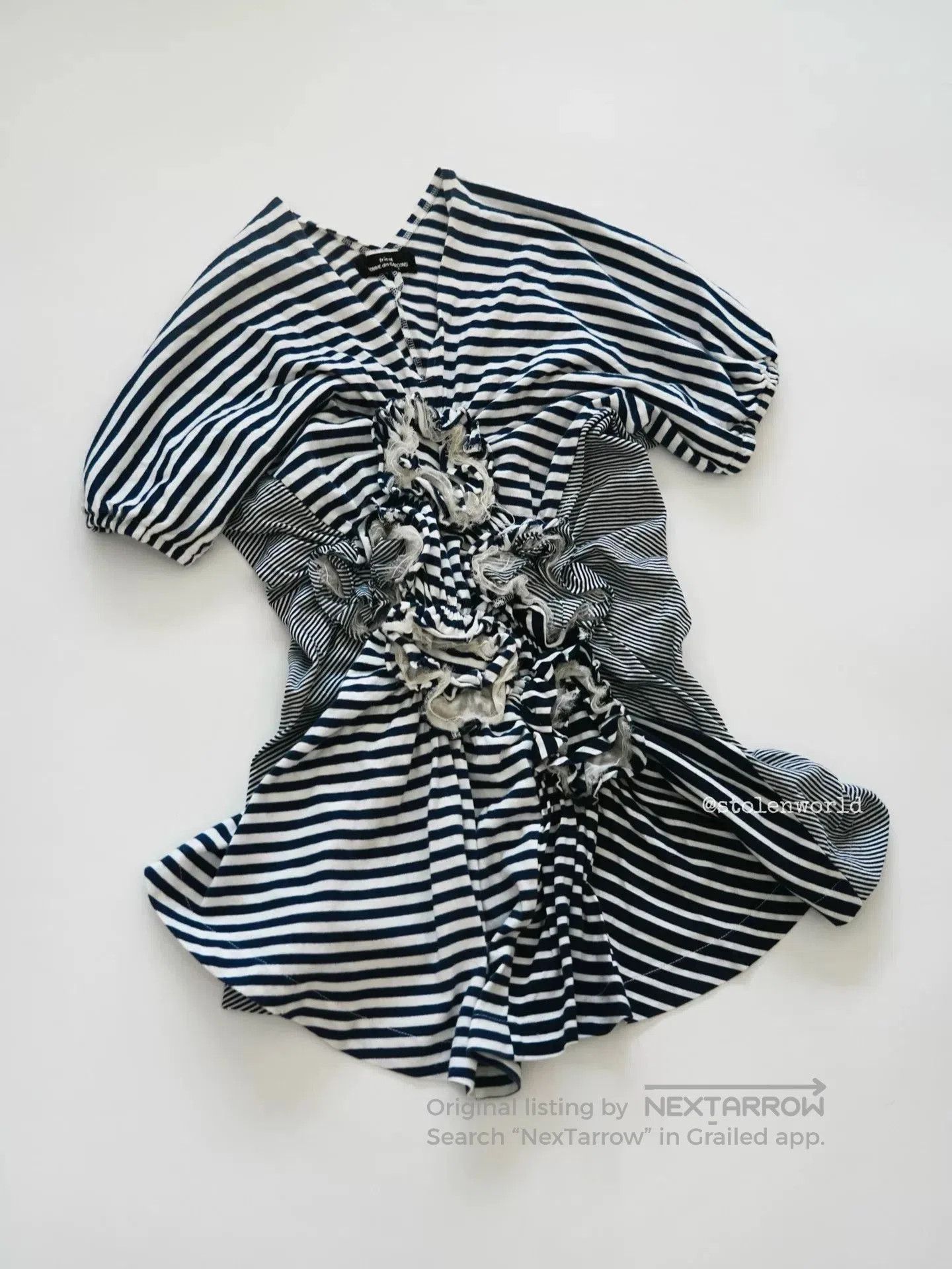 Tricot Comme des Garcons striped ruffled top from comme des garcons. Size M / US 6-8 / IT 42-44 - 1 Thumbnail